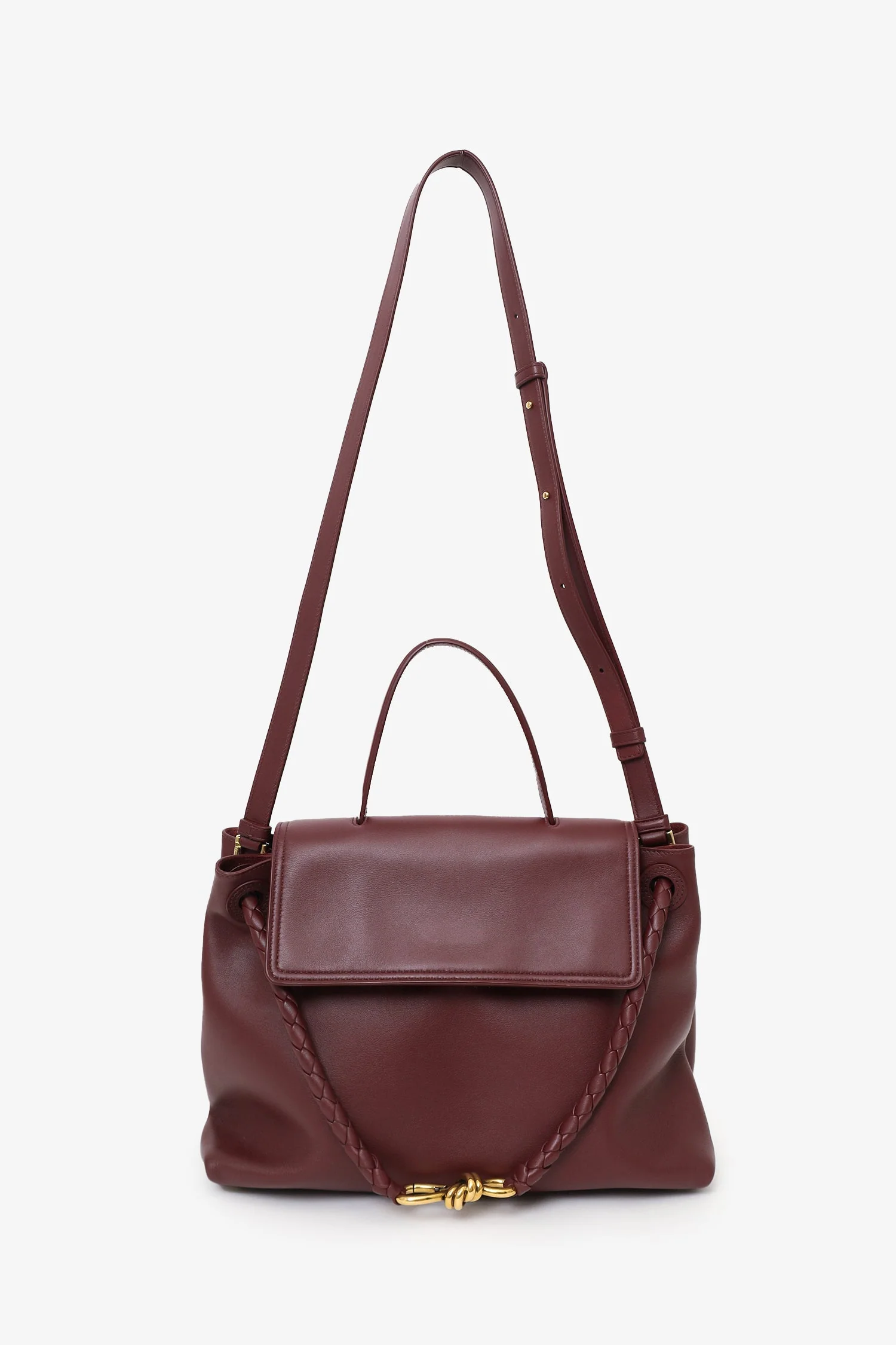 Bottega Veneta Burgundy Leather Ciao Ciao Satchel - Image 7