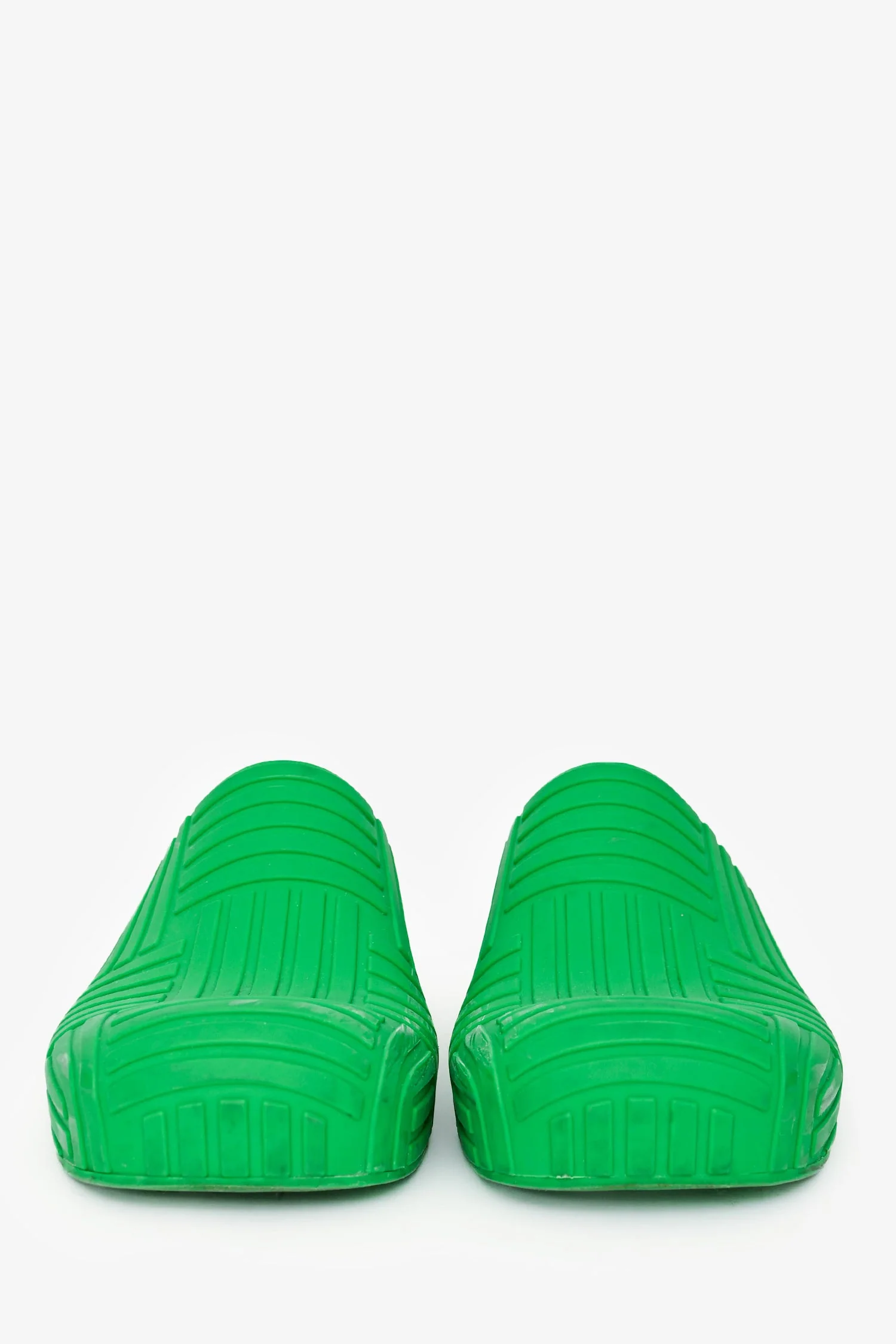 Bottega Veneta Green Rubber Mules Size 40 - Image 3