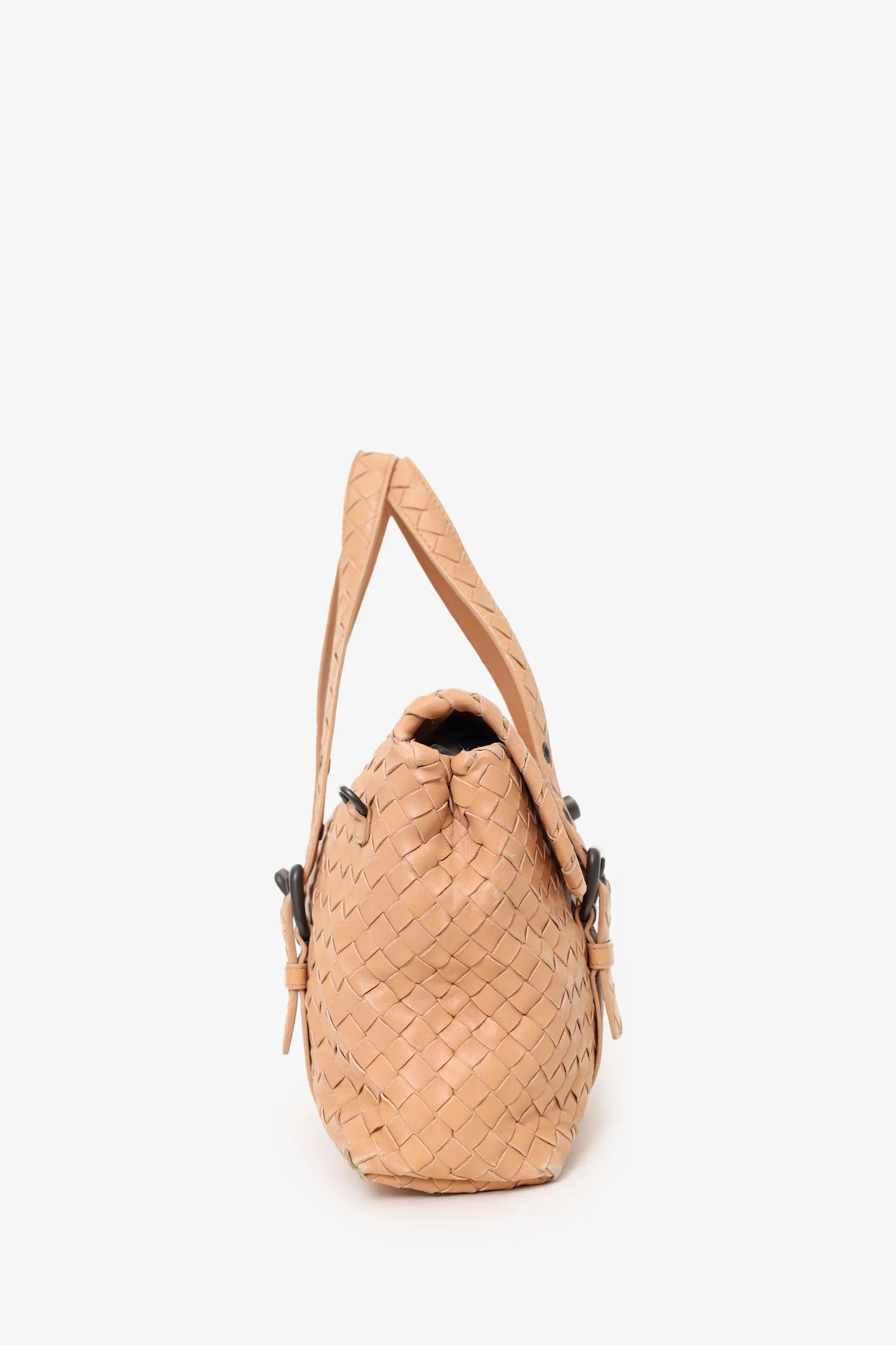 Bottega Veneta Pink Intrecciato Leather 2way Bag Leather Shoulder Bag With Strap - Image 4