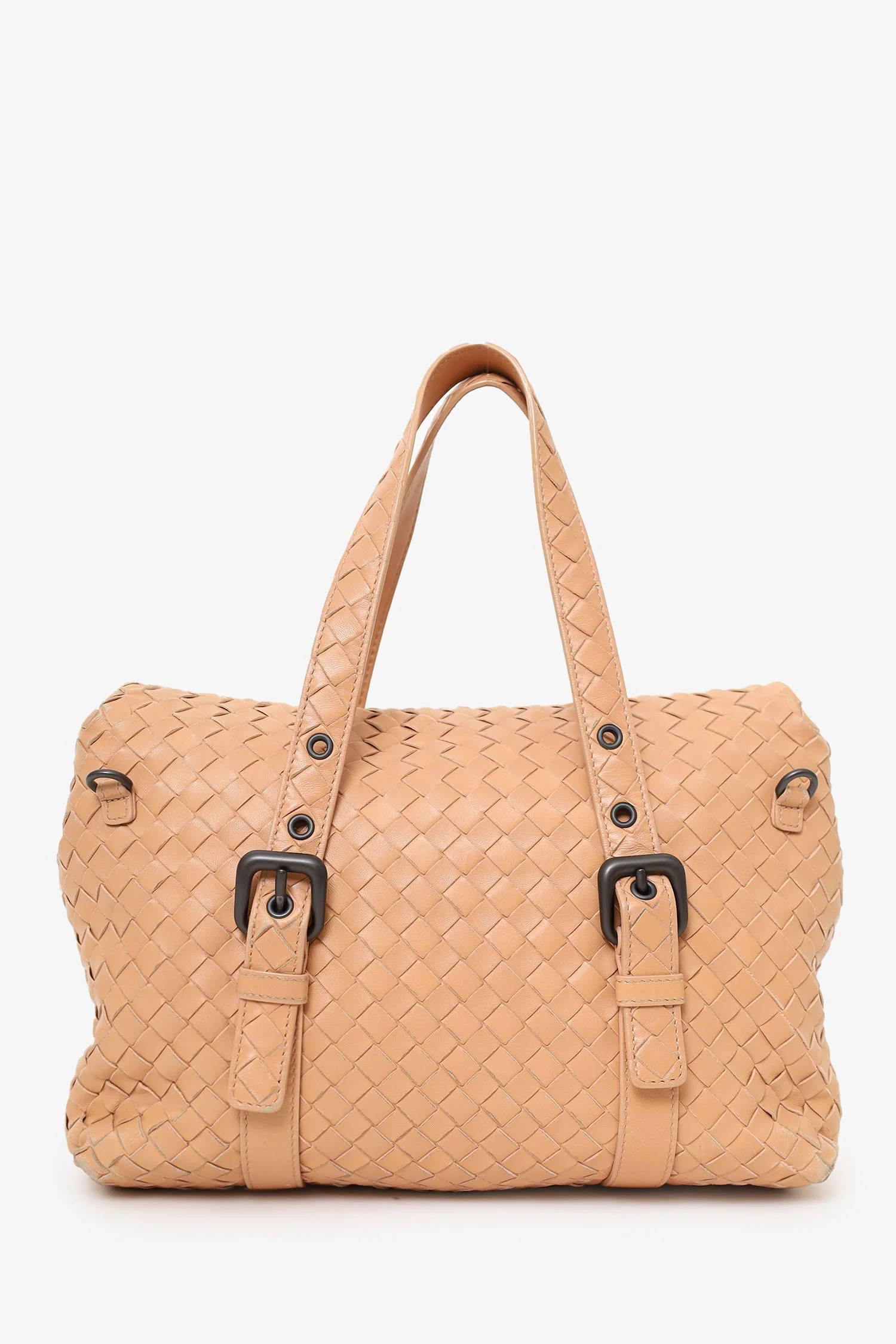 Bottega Veneta Pink Intrecciato Leather 2way Bag Leather Shoulder Bag With Strap - Image 5