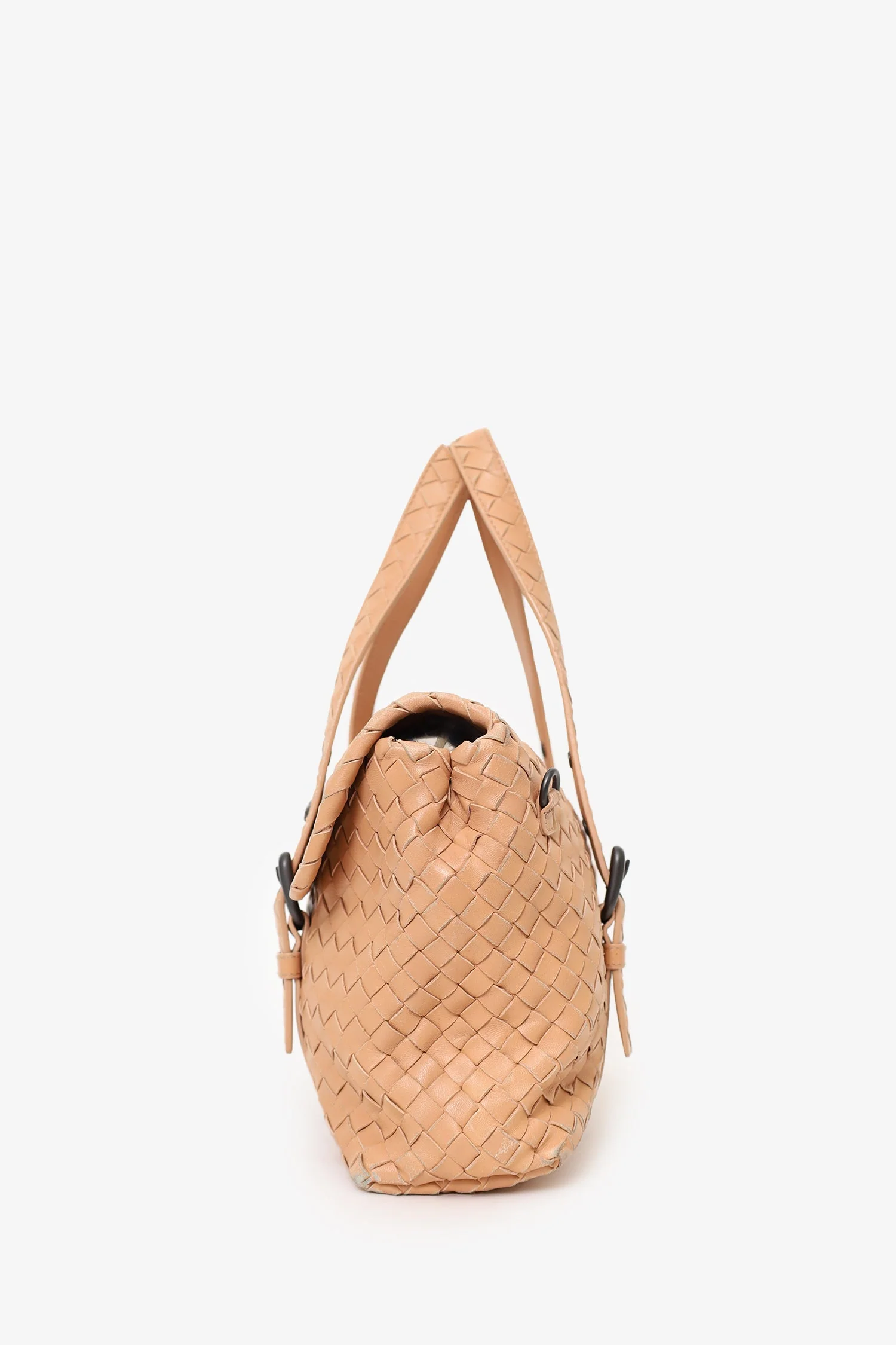 Bottega Veneta Pink Intrecciato Leather 2way Bag Leather Shoulder Bag With Strap - Image 6