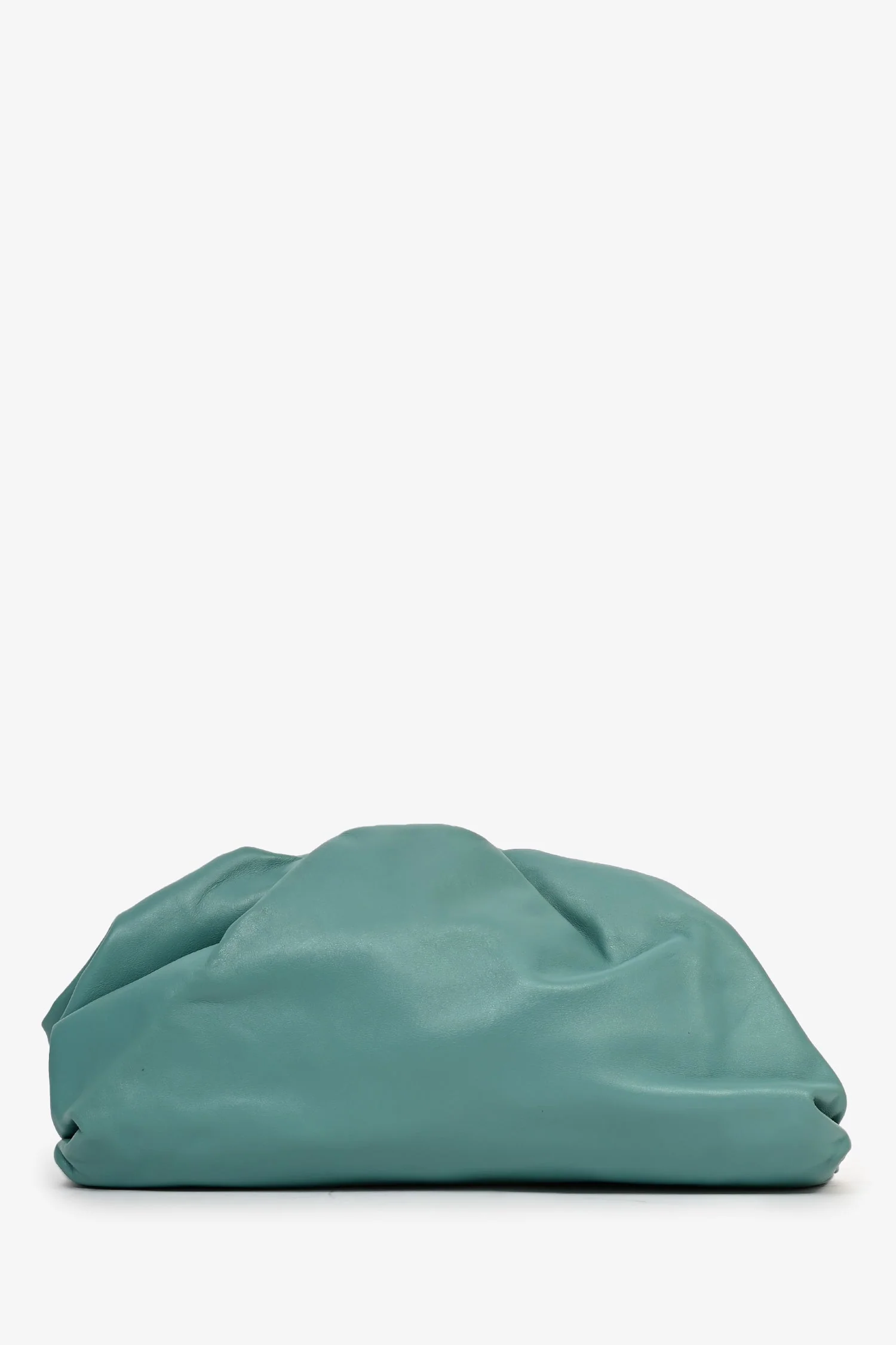 Bottega Veneta Teal Leather Large Classic Pouch - Image 5