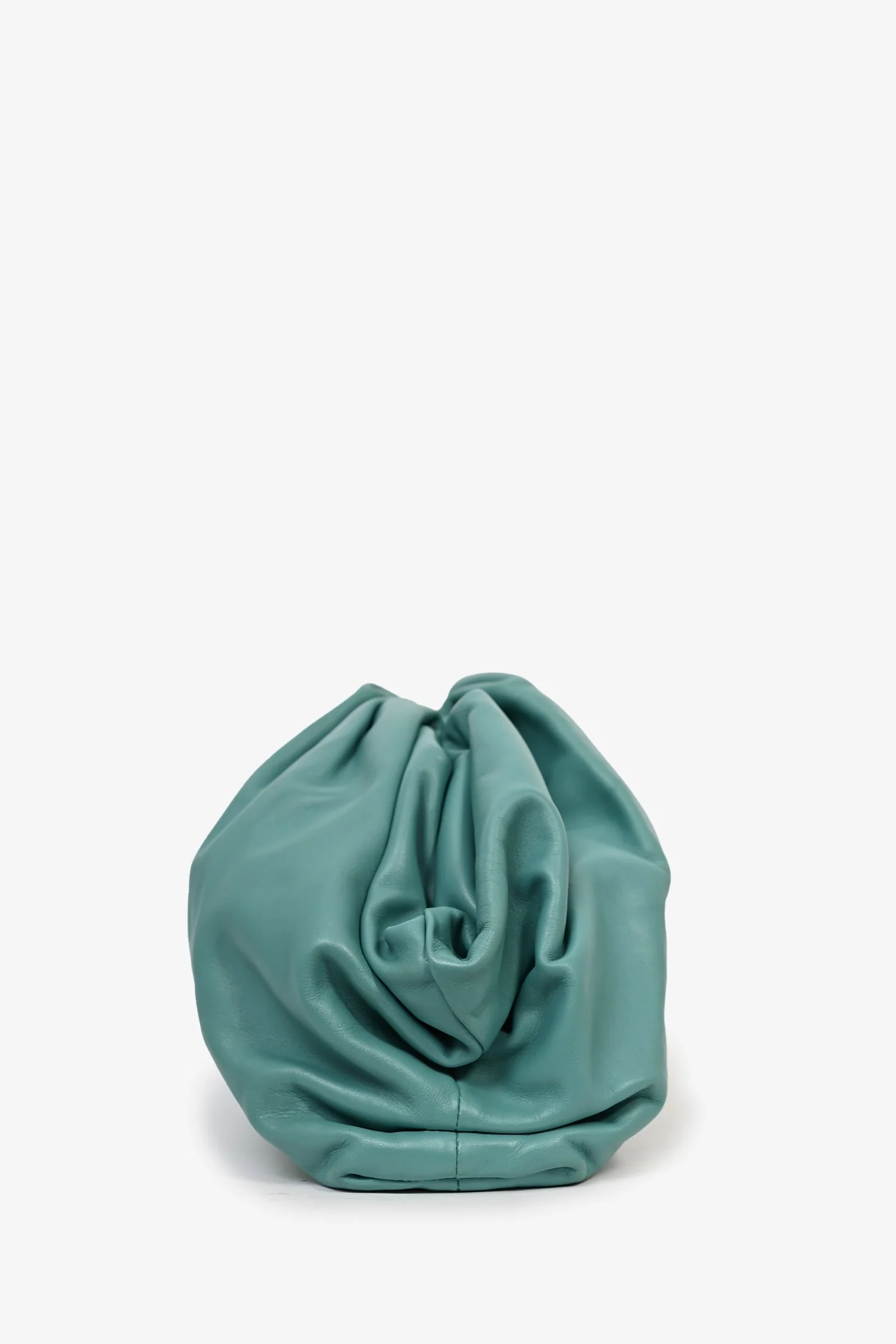 Bottega Veneta Teal Leather Large Classic Pouch - Image 7