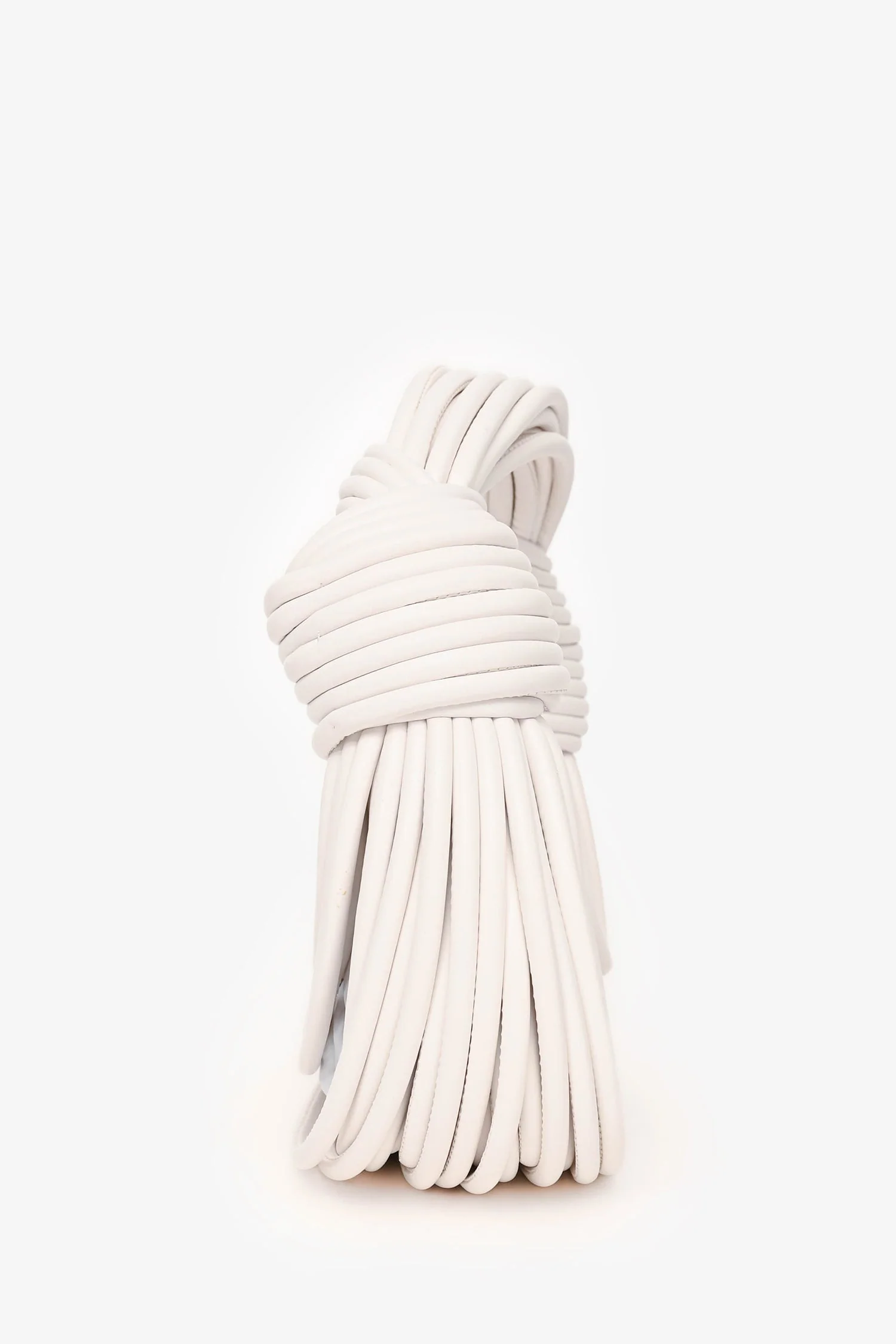 Bottega Veneta White Double Knot Leather Top Handle - Image 4