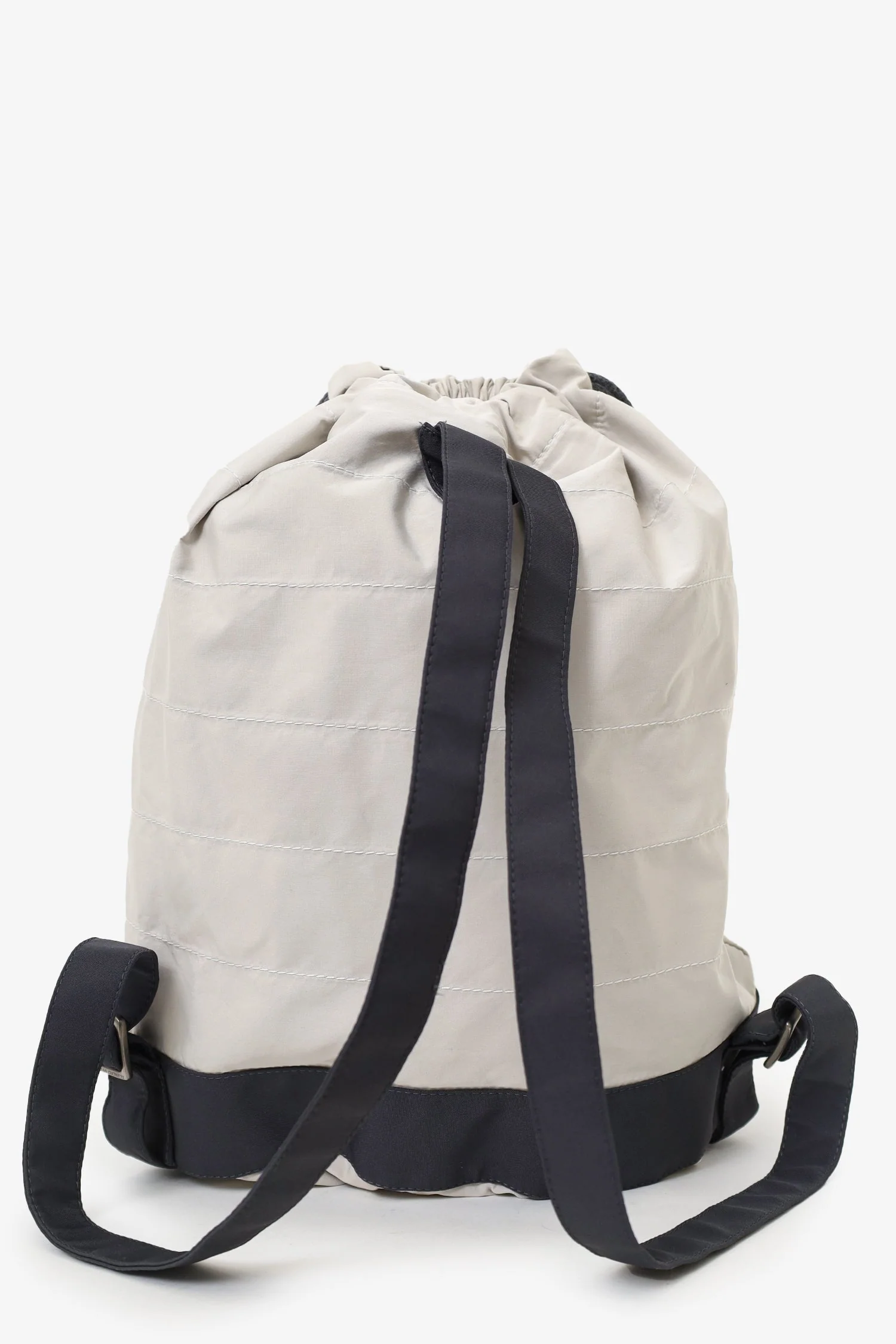 Brunello Cucinelli Grey Nylon Drawstring Backpack - Image 3