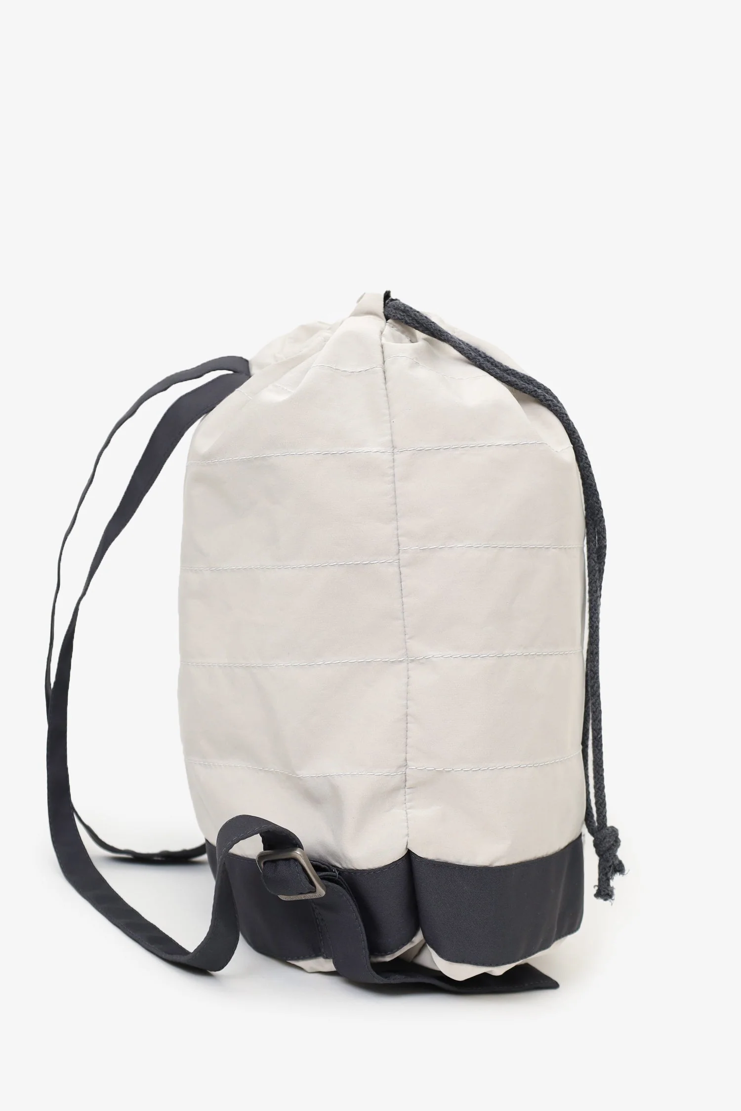 Brunello Cucinelli Grey Nylon Drawstring Backpack - Image 4
