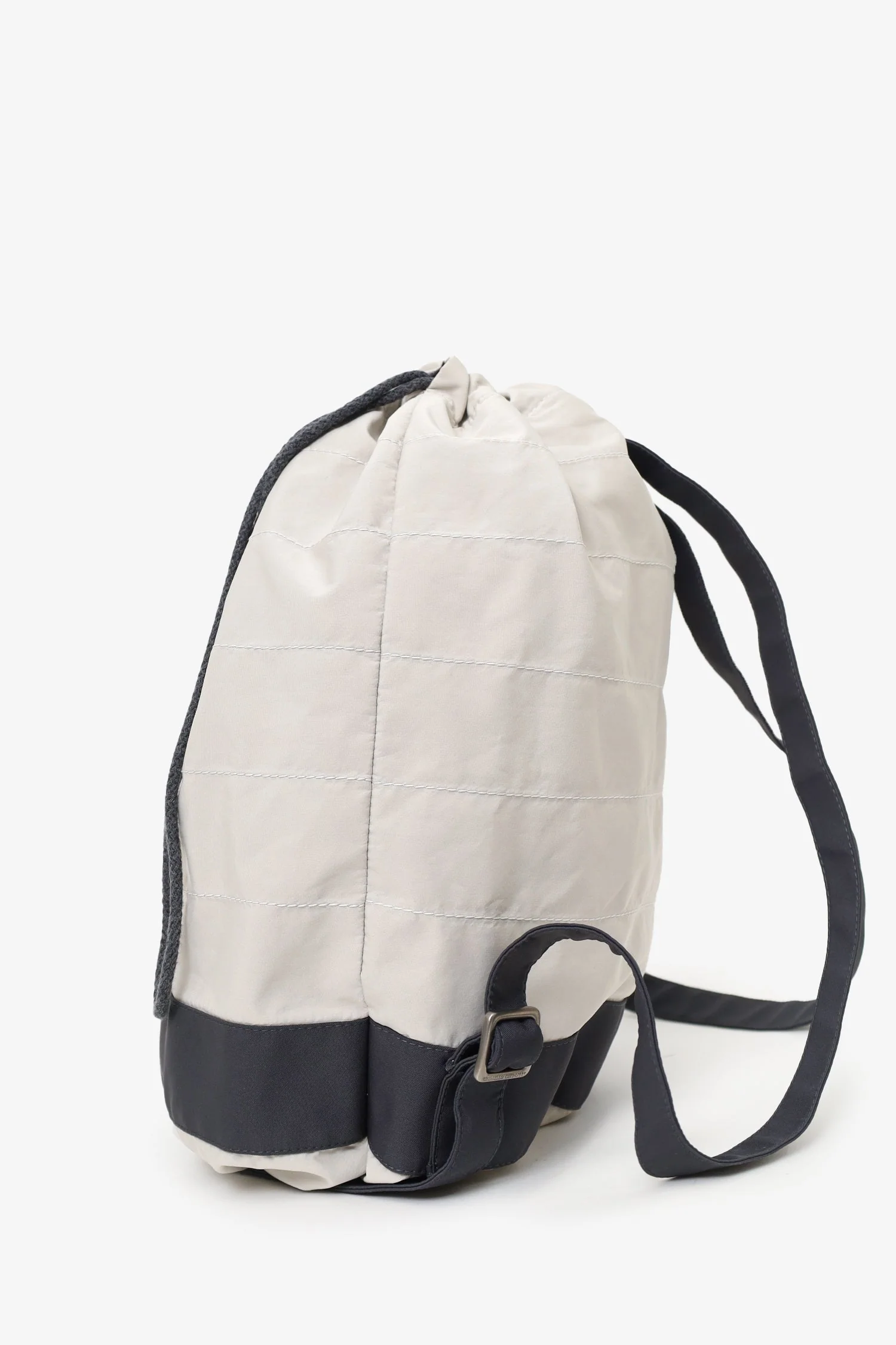 Brunello Cucinelli Grey Nylon Drawstring Backpack - Image 5