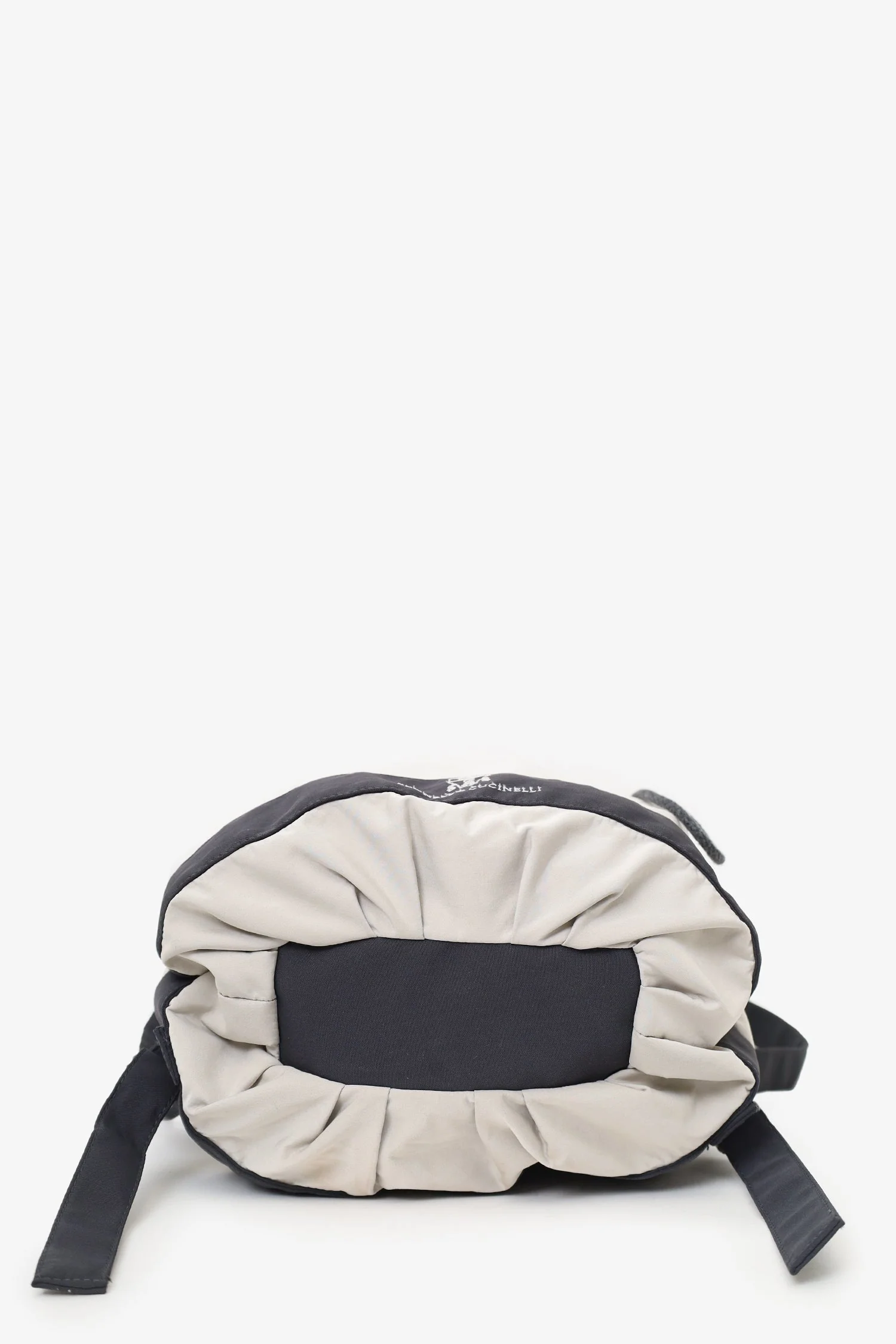 Brunello Cucinelli Grey Nylon Drawstring Backpack - Image 6