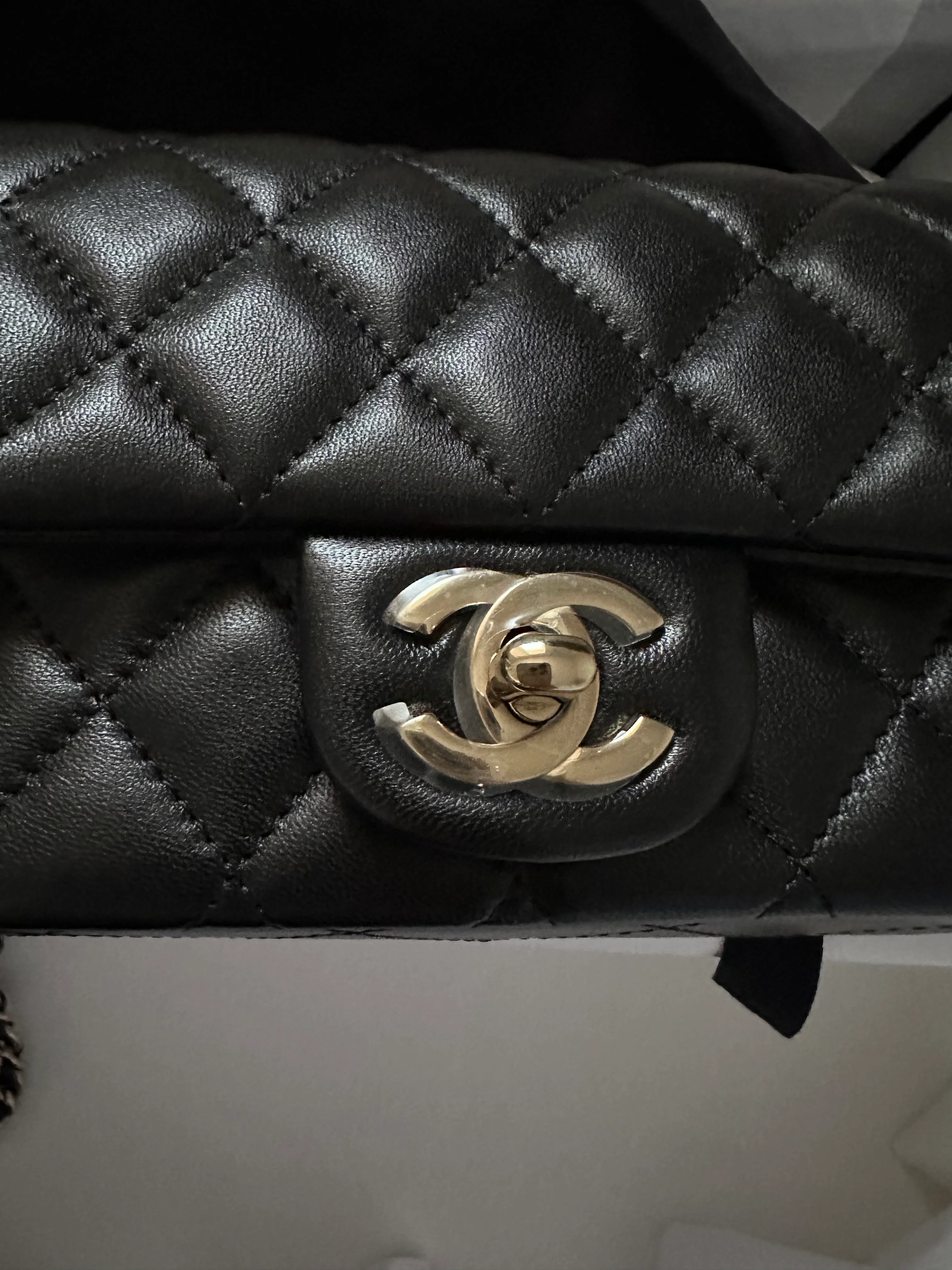 Chanel Extra Mini Rectangular Flap Bag - Black (NWT) - Image 12