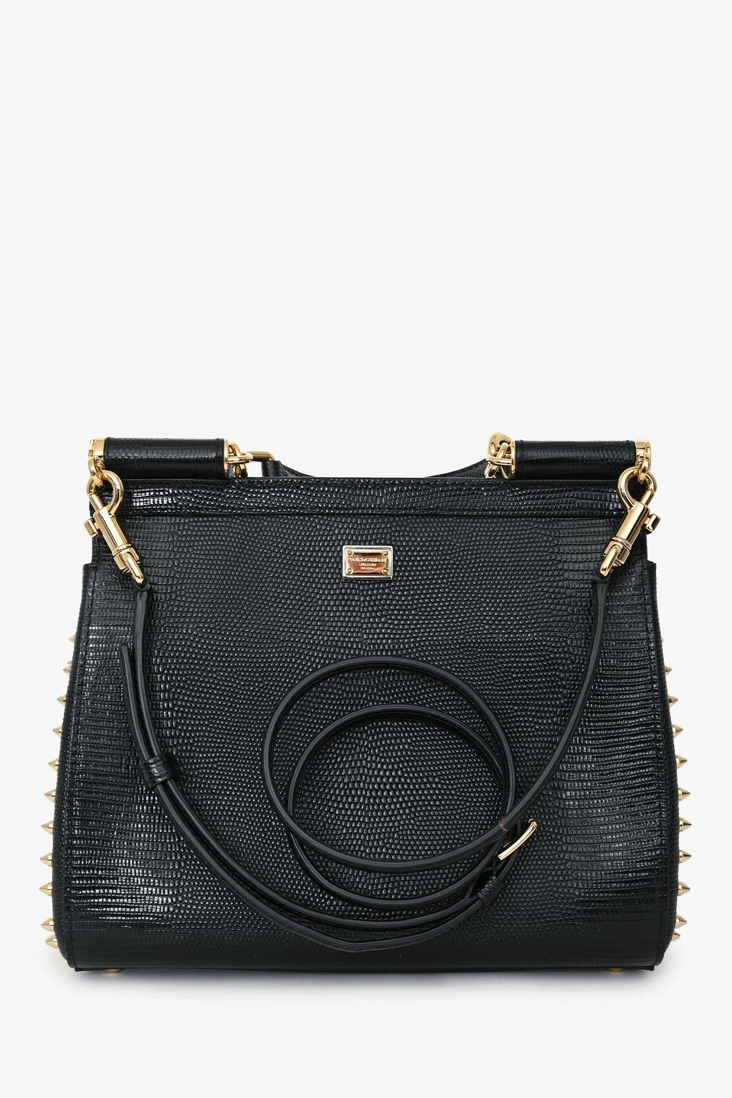 Dolce & Gabbana Black Floral Embroidered Sylvia Top Handle with Strap - Image 7