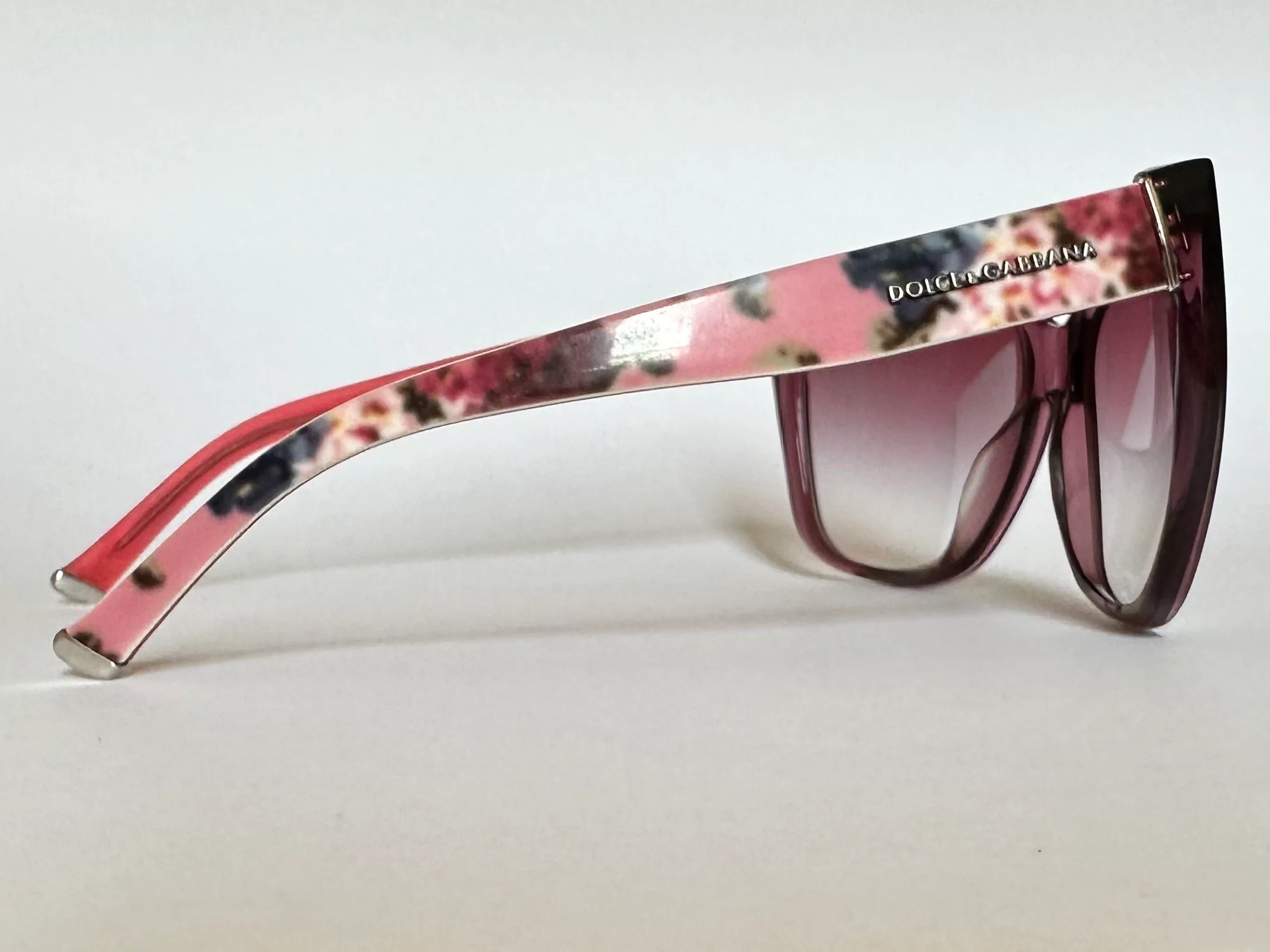 Dolce & Gabbana Pink Flowers Sunglasses - Image 3