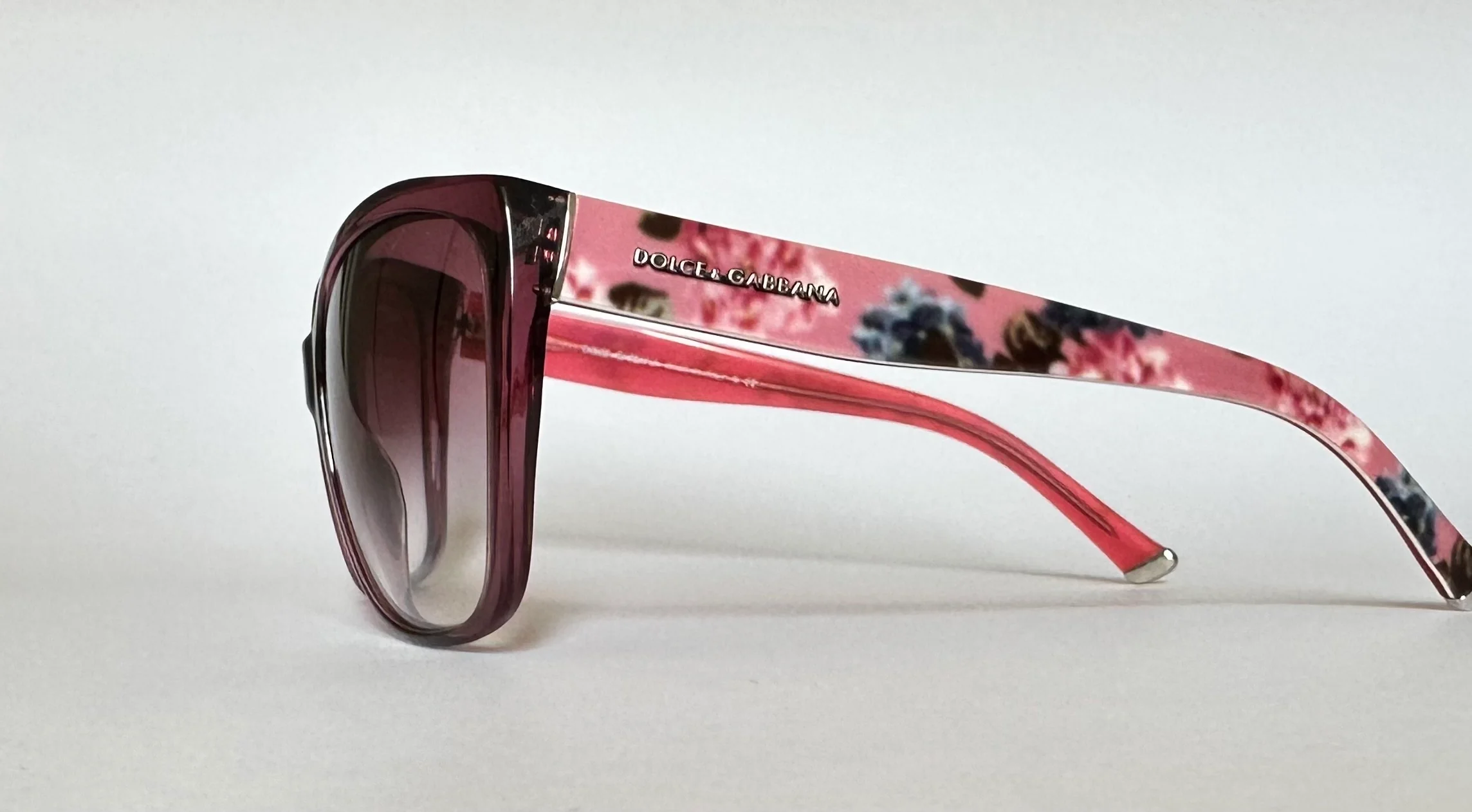 Dolce & Gabbana Pink Flowers Sunglasses - Image 4