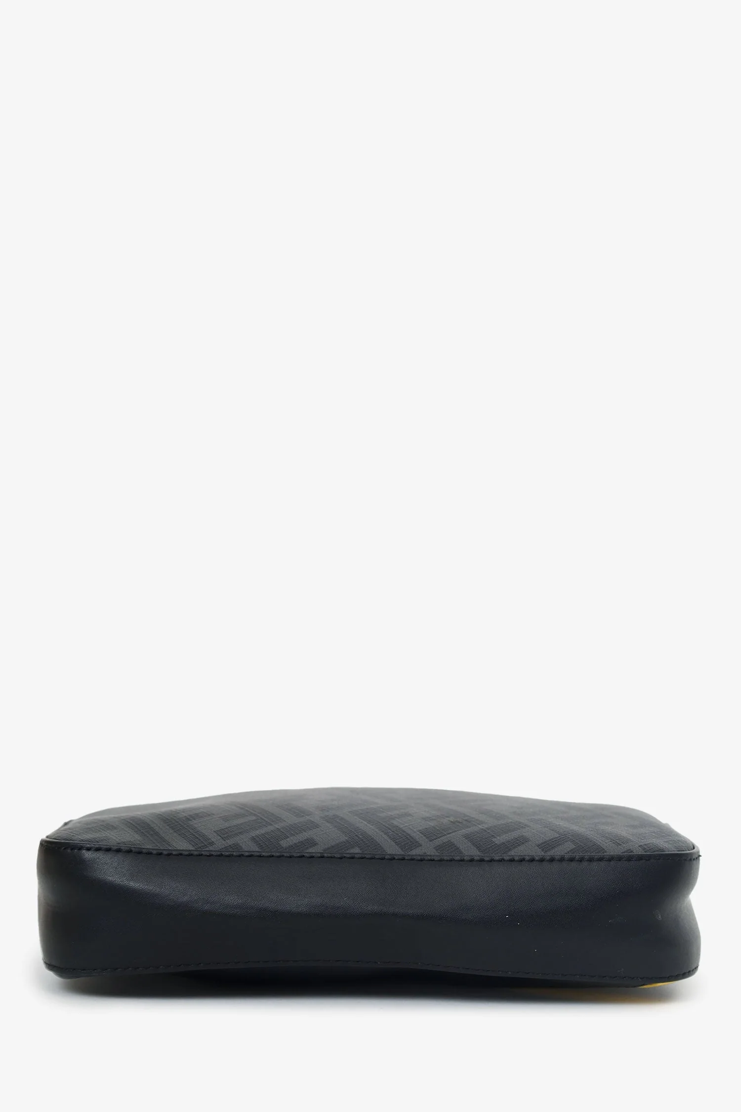 Fendi Black Vitello Liberty Leather Grey FF Canvas Diagonal Camera Case - Image 6