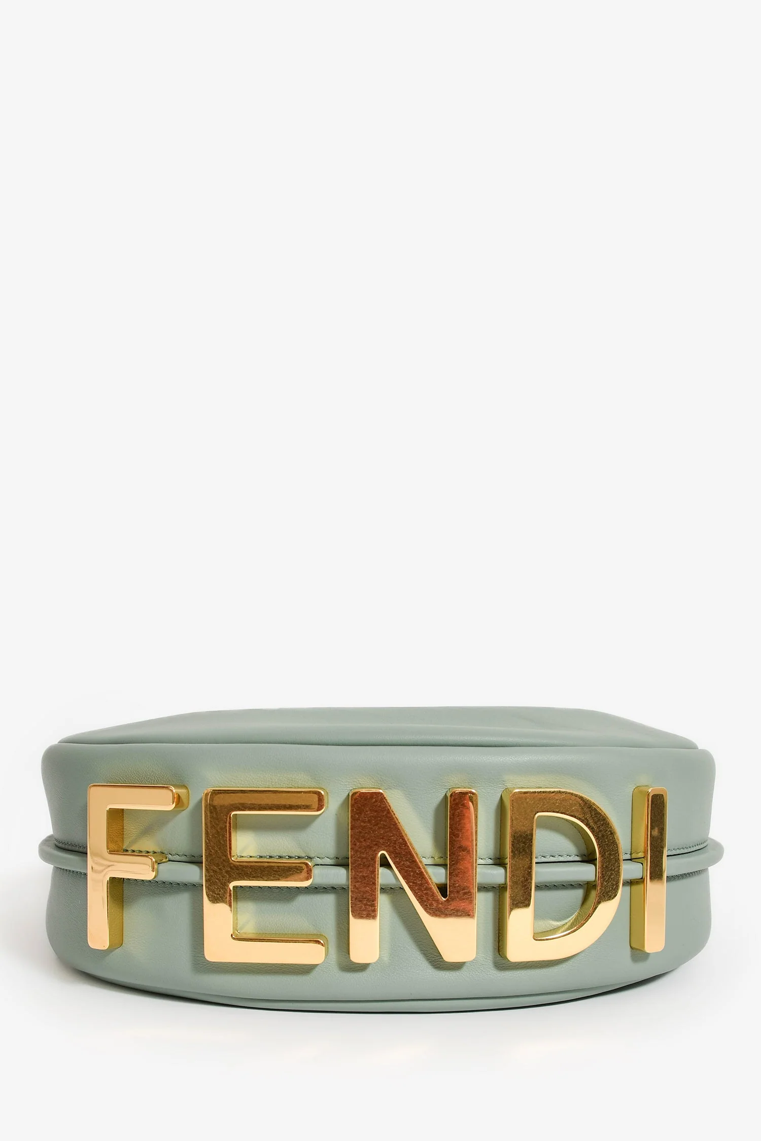 Fendi Blue Leather 'Fendigraphy' Shoulder Bag - Image 5