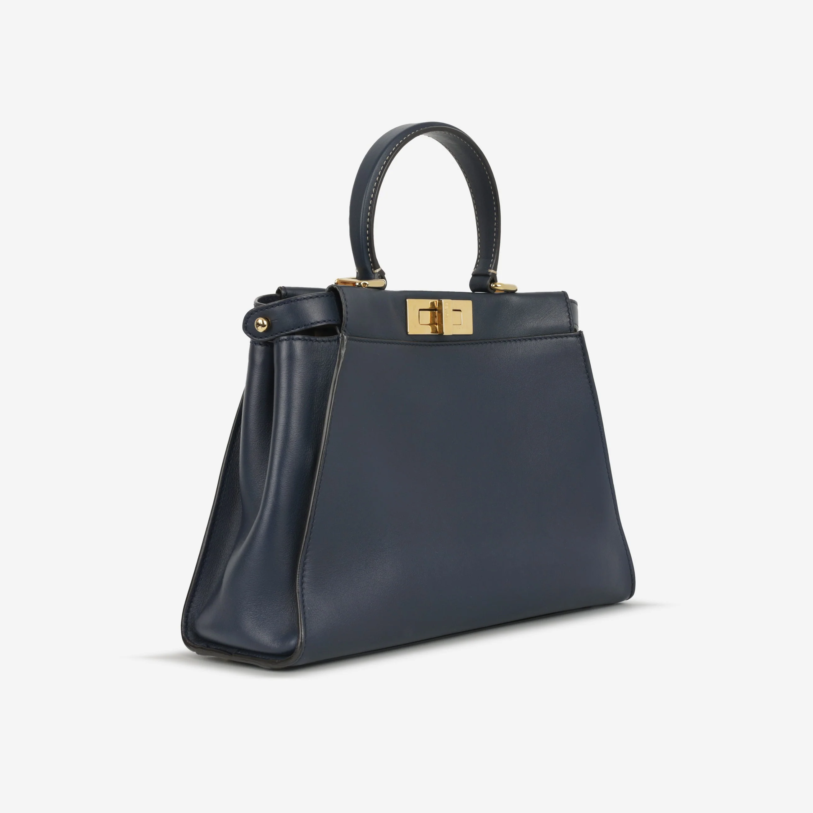 Fendi Medium Peekaboo - Navy Lambskin | Gold Hardware - Image 3