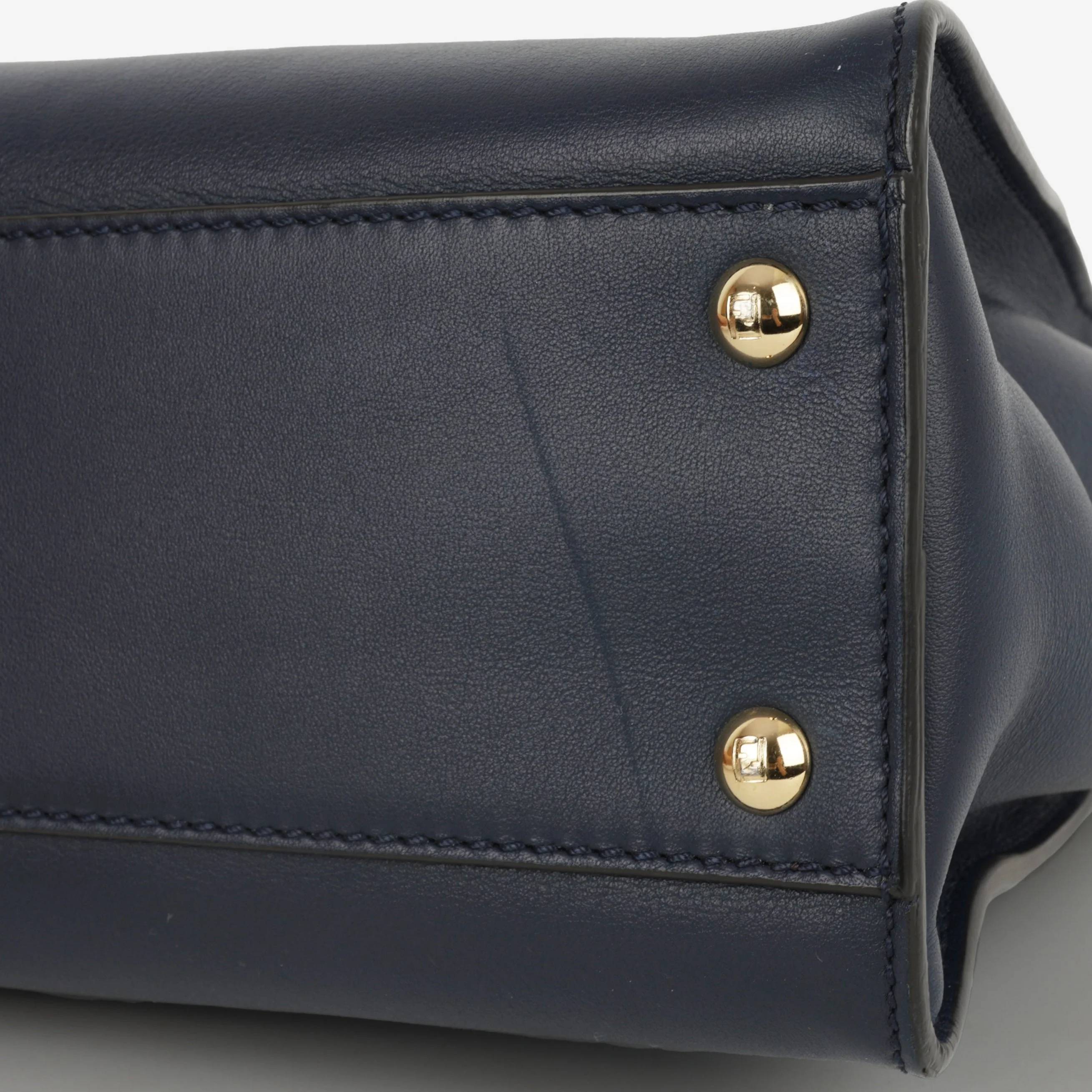 Fendi Medium Peekaboo - Navy Lambskin | Gold Hardware - Image 5