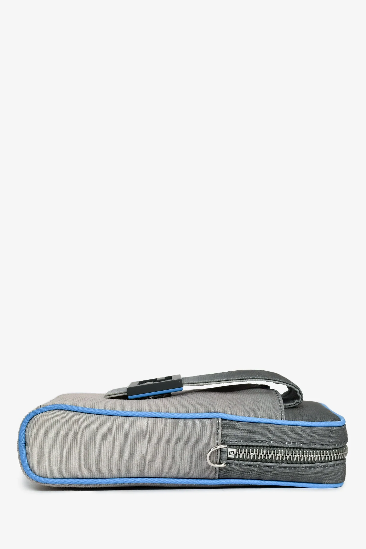 Fendi Grey Ombre Canvas Blue Trim Vertical Crossbody - Image 3