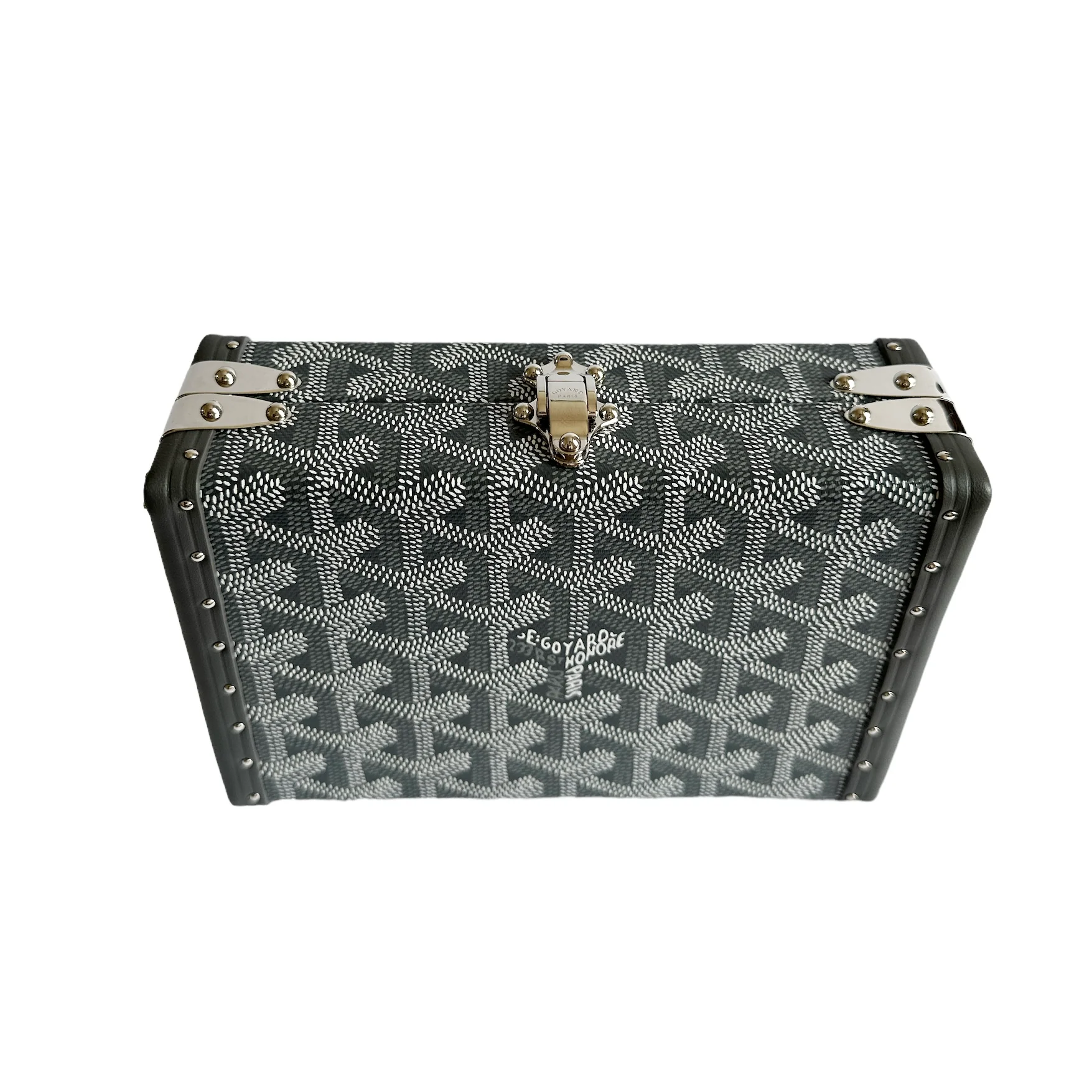 Goyard Minaudiere Trunk - Grey (NWT) - Image 11