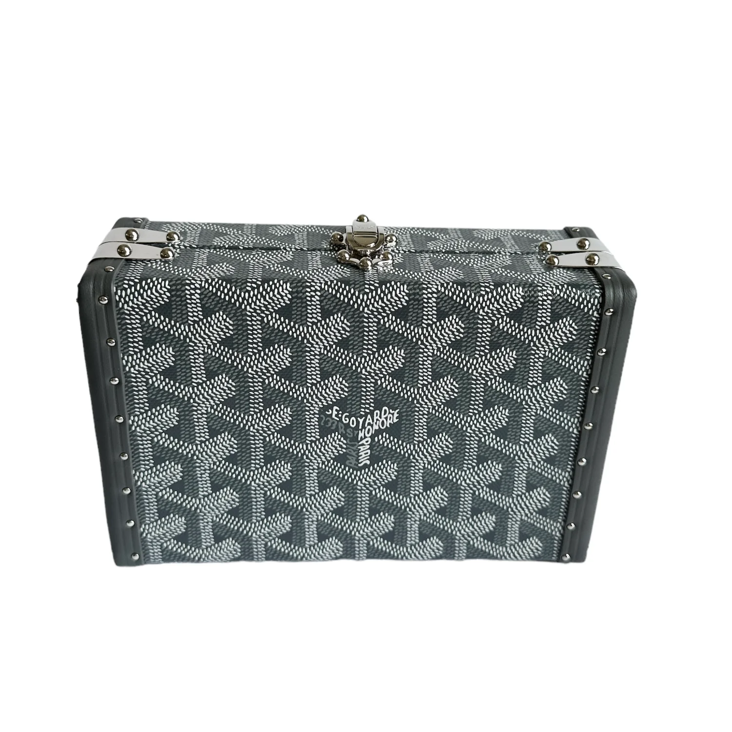 Goyard Minaudiere Trunk - Grey (NWT) - Image 12