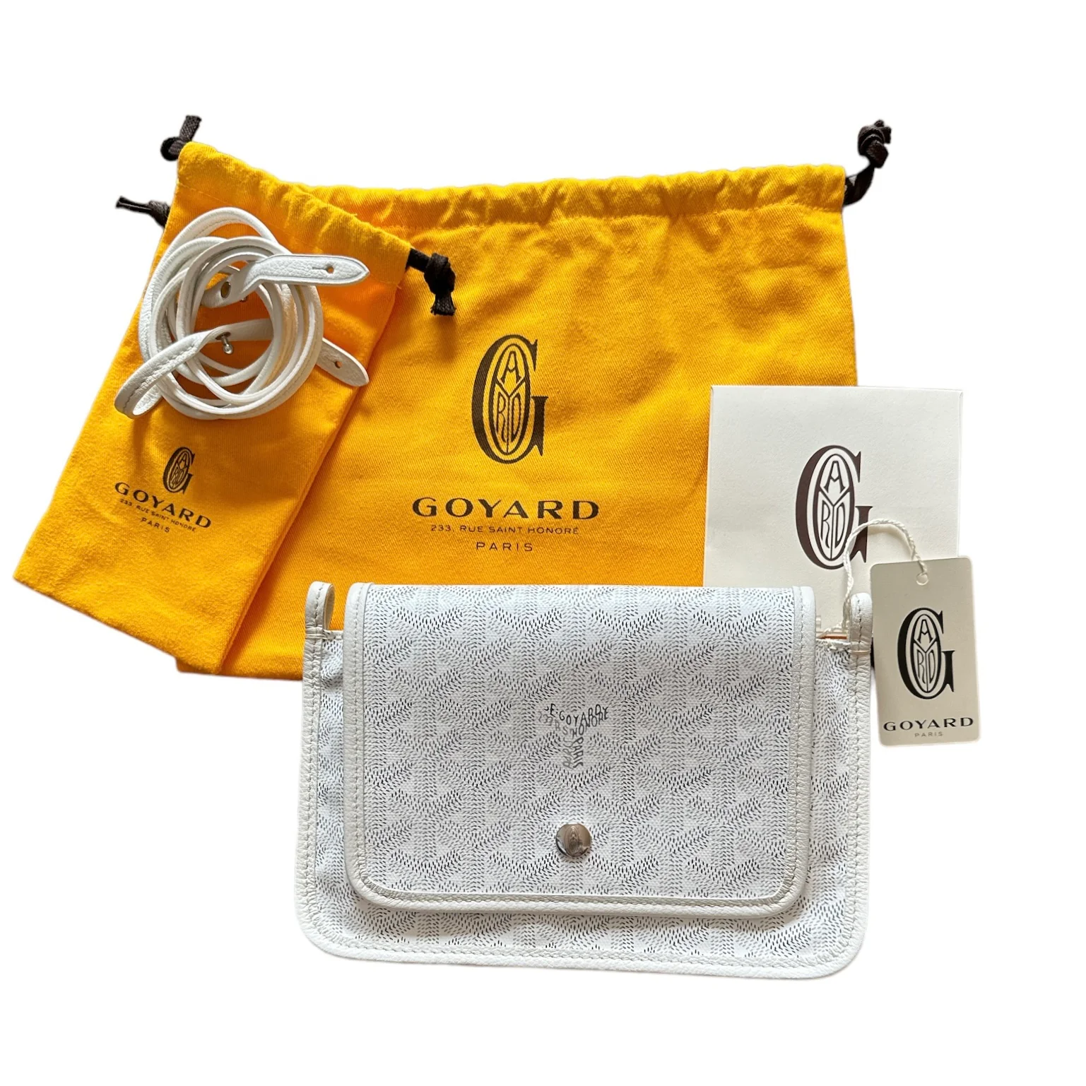 Goyard Plumet Pocket Wallet Crossbody - White (NWT) - Image 8