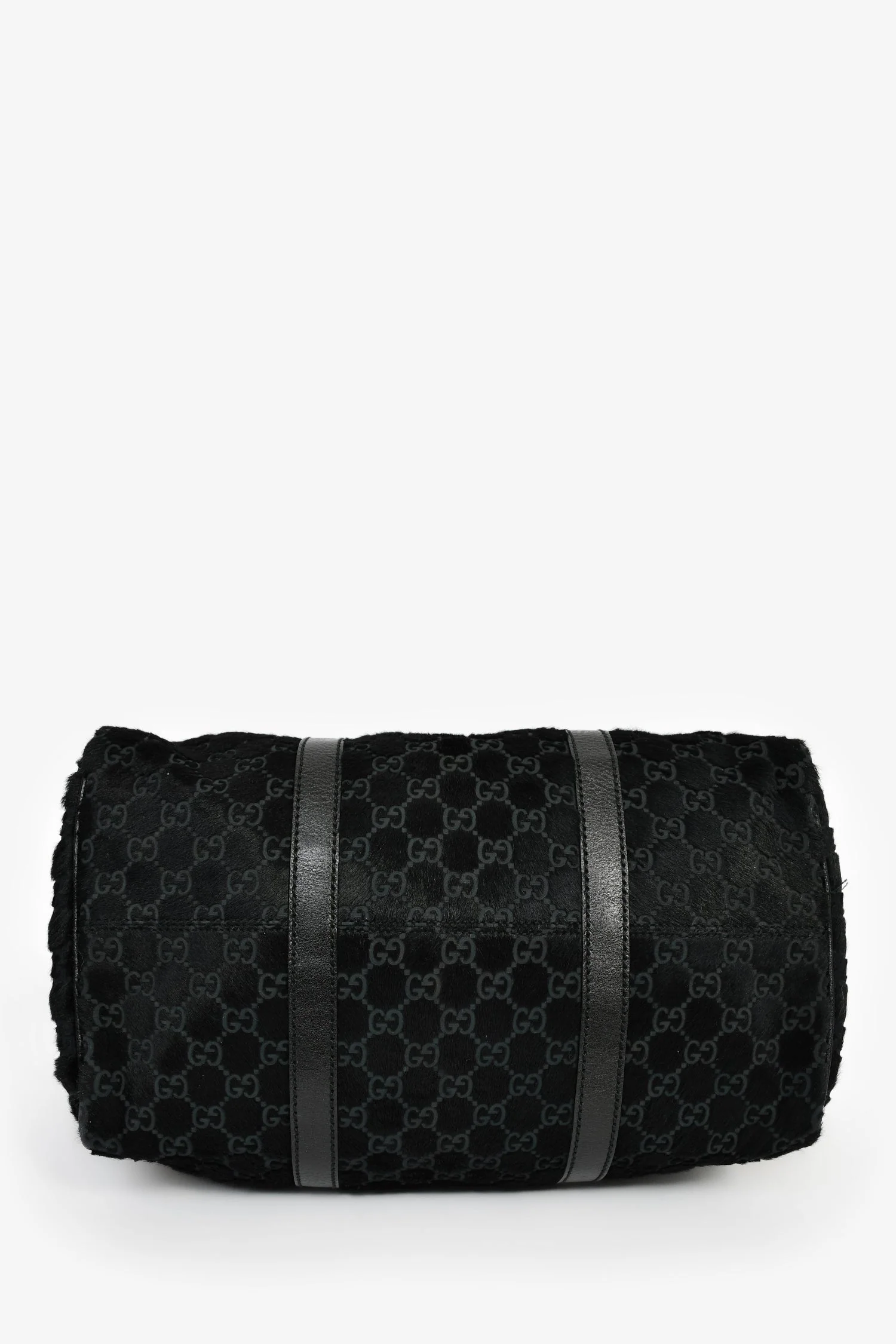 Gucci Limited Edition Black GG Pony Hair 'Boston Joy' Bag - Image 5