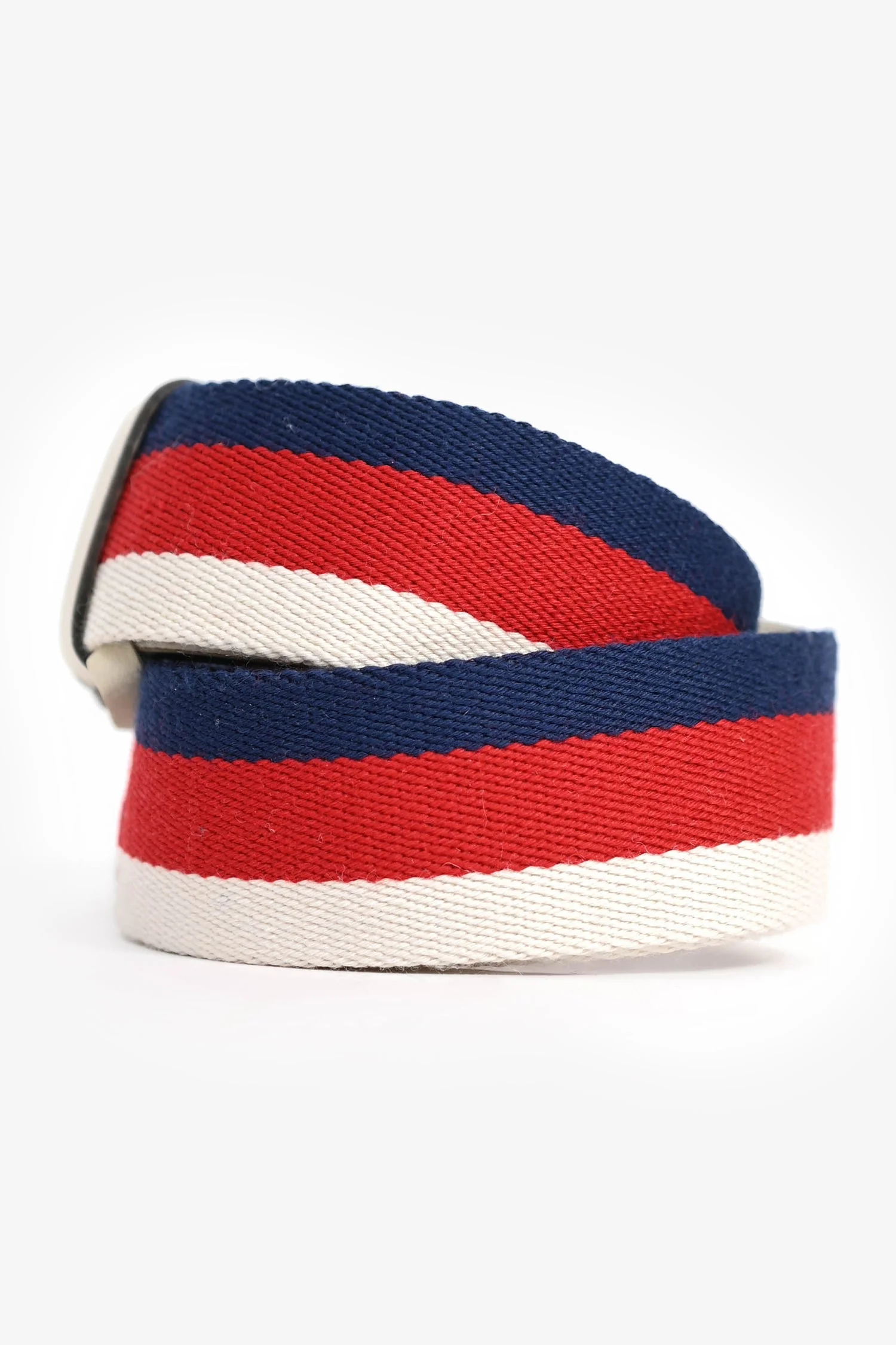 Gucci White/Blue/Red Canvas GG Belt Size 90/35 - Image 3