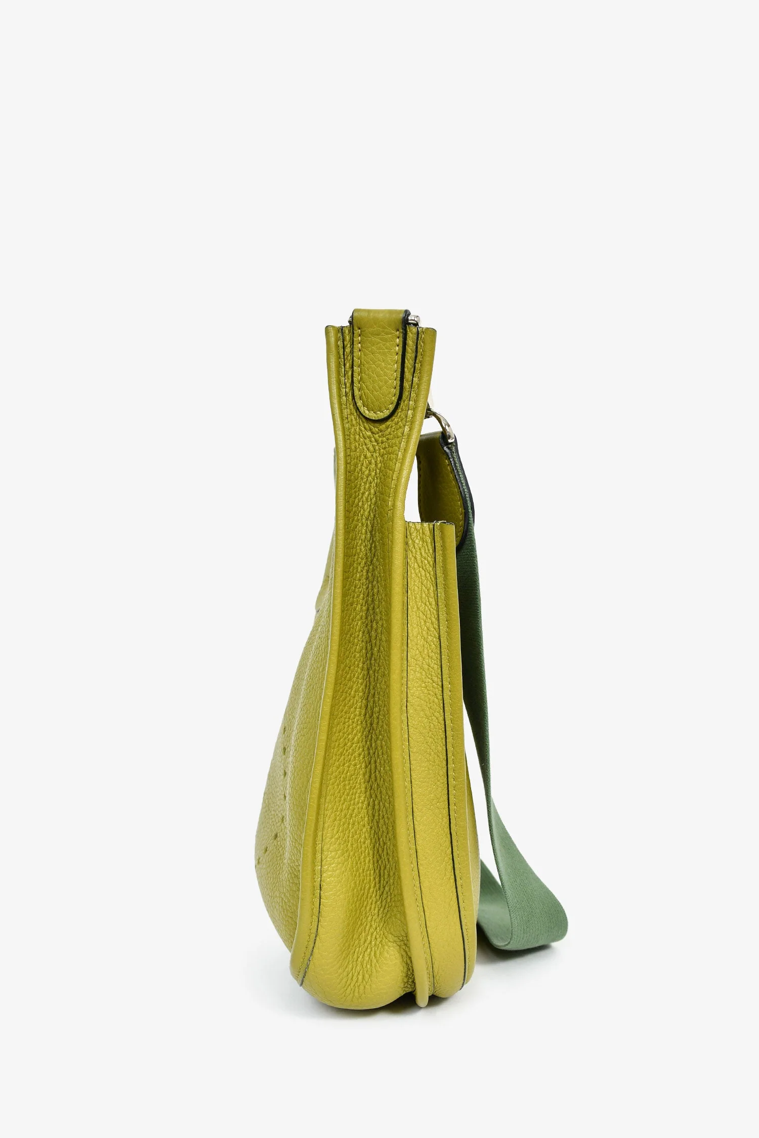 Hermès 2014 Green Clemence Leather Evelyne 28 II PM - Image 4