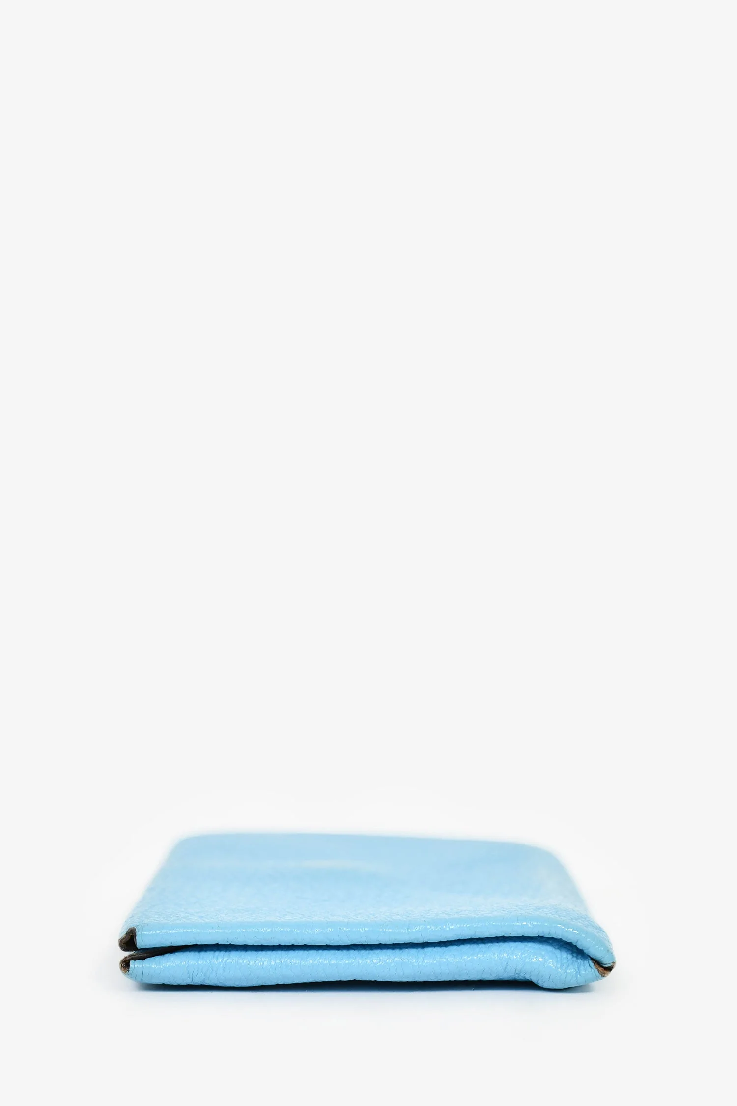 Hermes Blue/Brown Calvi Card Holder - Image 4