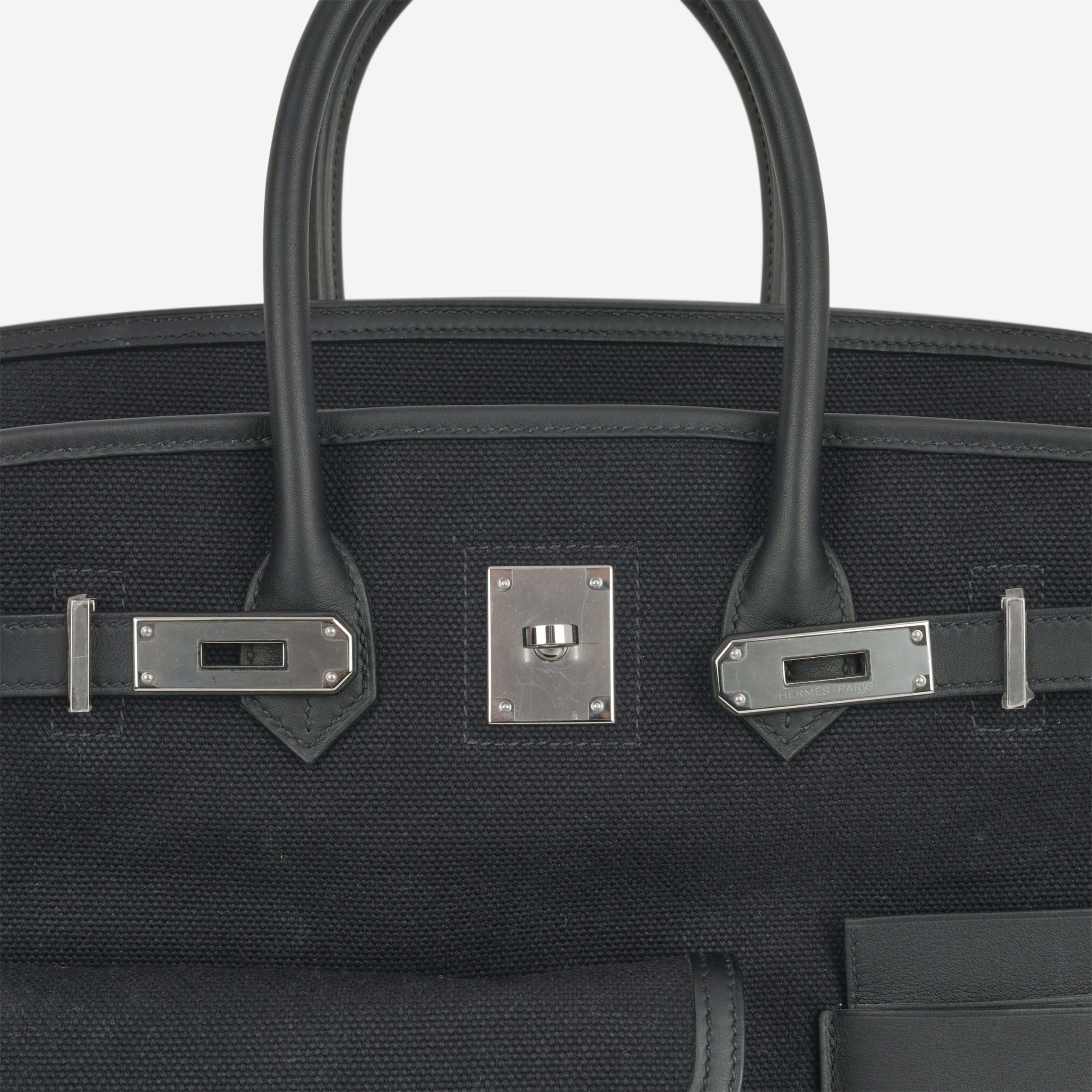 Hermès Birkin 35 Cargo - Bleu Marine Toile Goeland / Black Swift | Palladium Hardware - Image 11