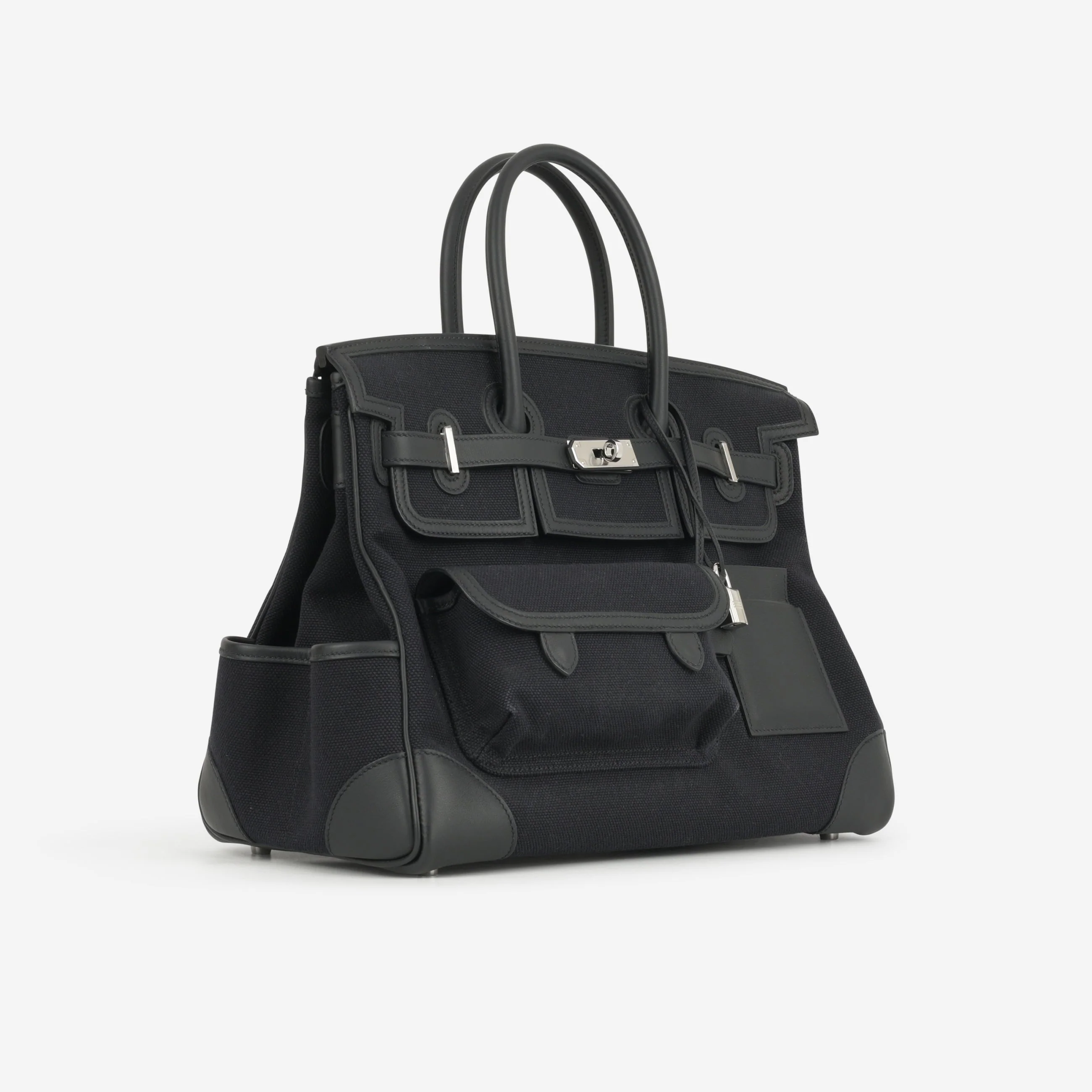 Hermès Birkin 35 Cargo - Bleu Marine Toile Goeland / Black Swift | Palladium Hardware - Image 3