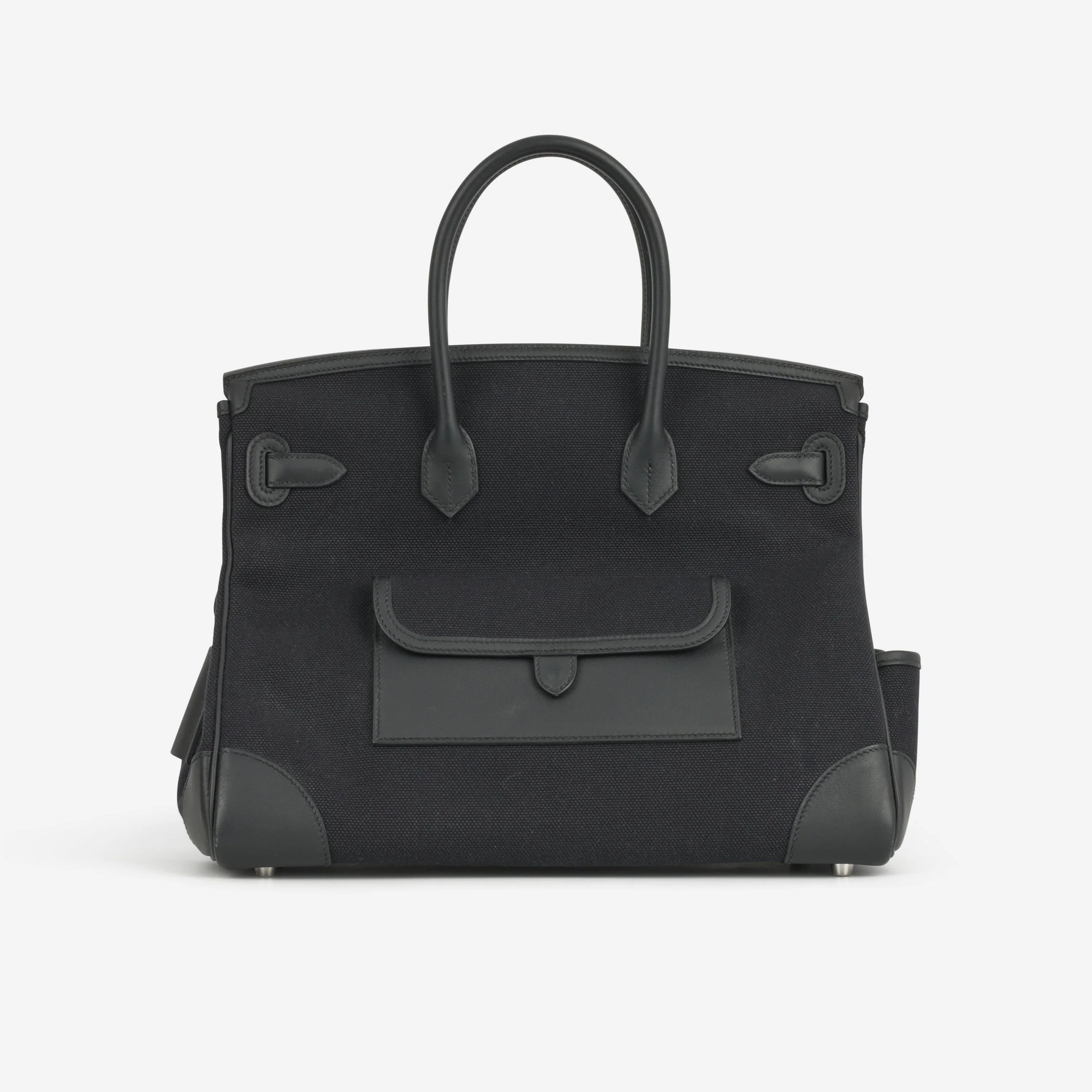 Hermès Birkin 35 Cargo - Bleu Marine Toile Goeland / Black Swift | Palladium Hardware - Image 4