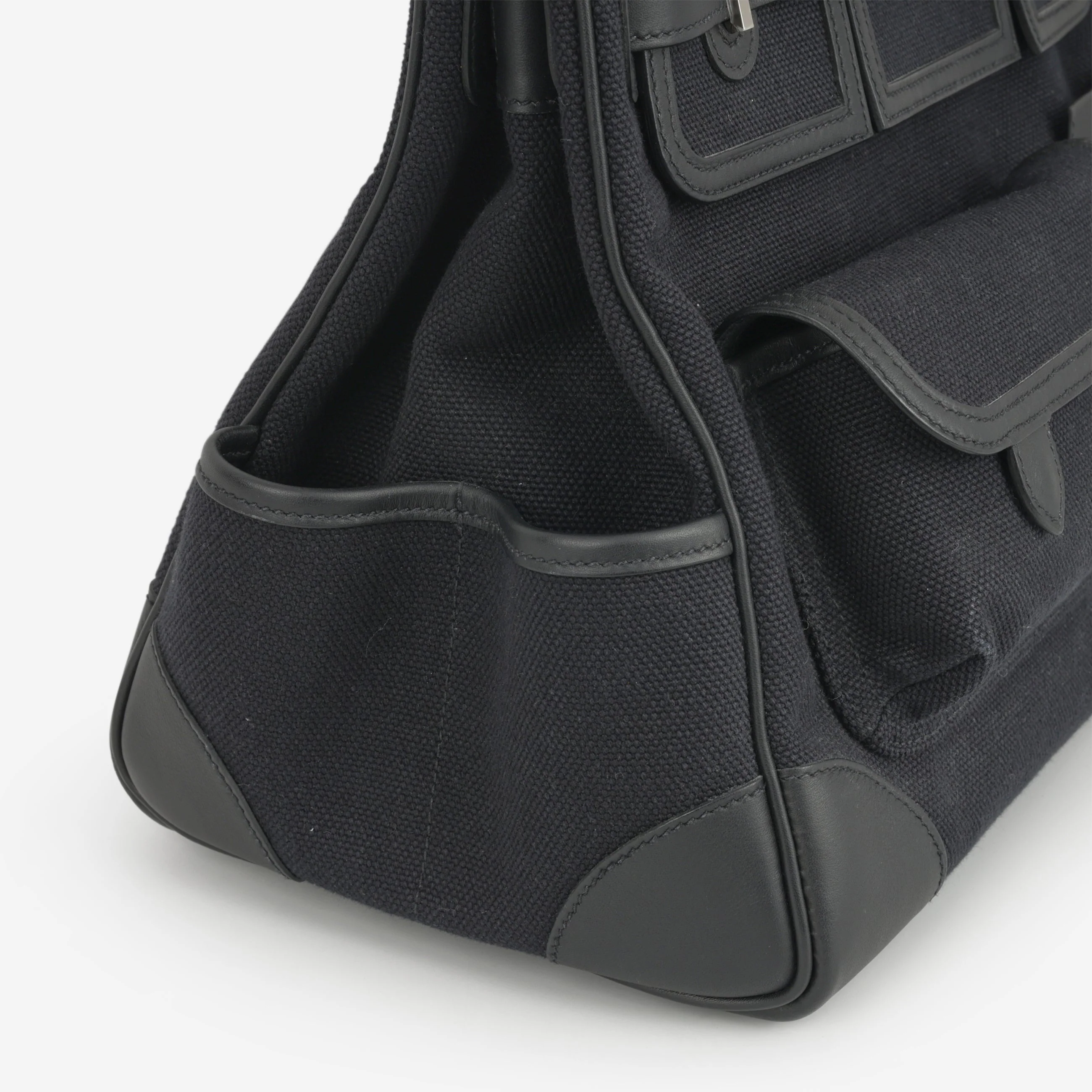 Hermès Birkin 35 Cargo - Bleu Marine Toile Goeland / Black Swift | Palladium Hardware - Image 9