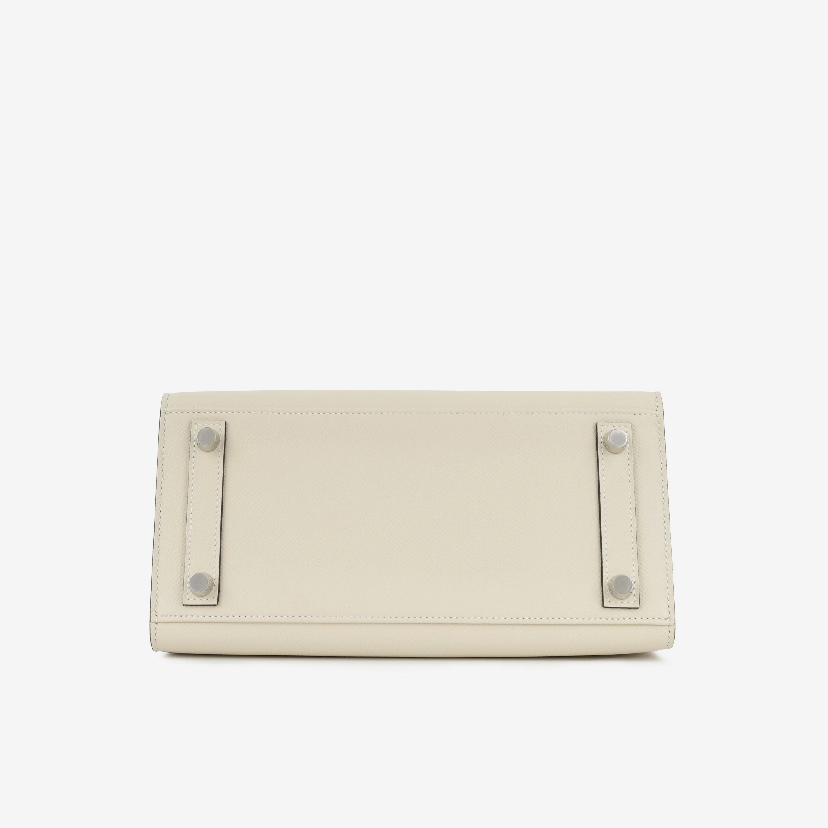 Hermès HSS Birkin 25 Sellier - Craie / Noir Epsom | Brushed Palladium Hardware - Image 5