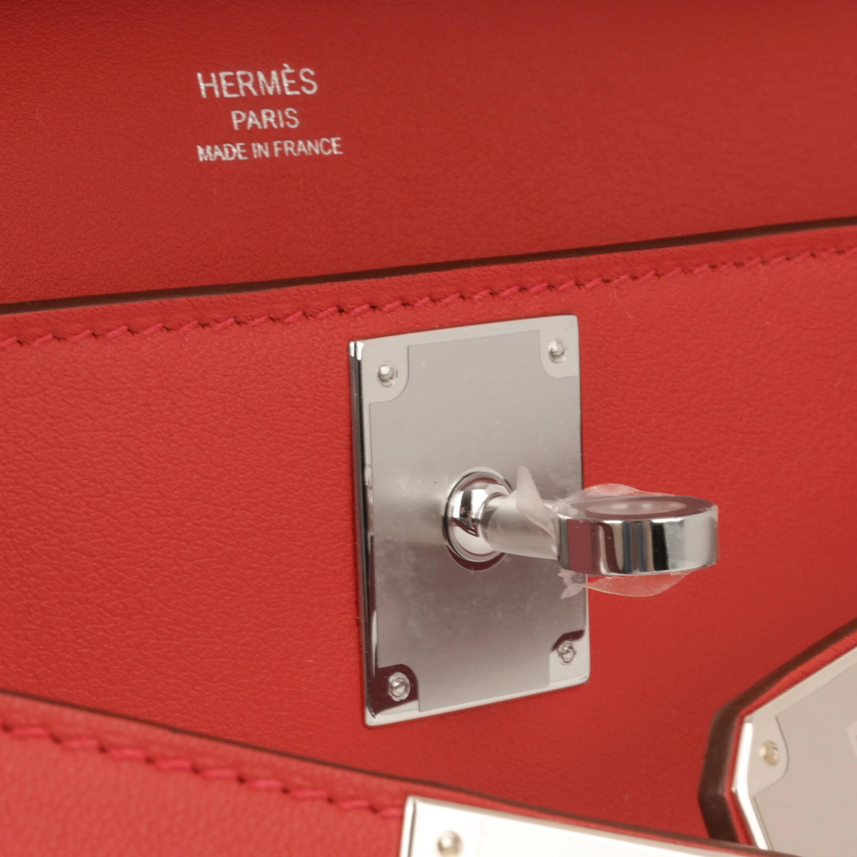 Hermès Mini Jypsiere - Rouge Vif Evercolour | Palladium Hardware - Image 6