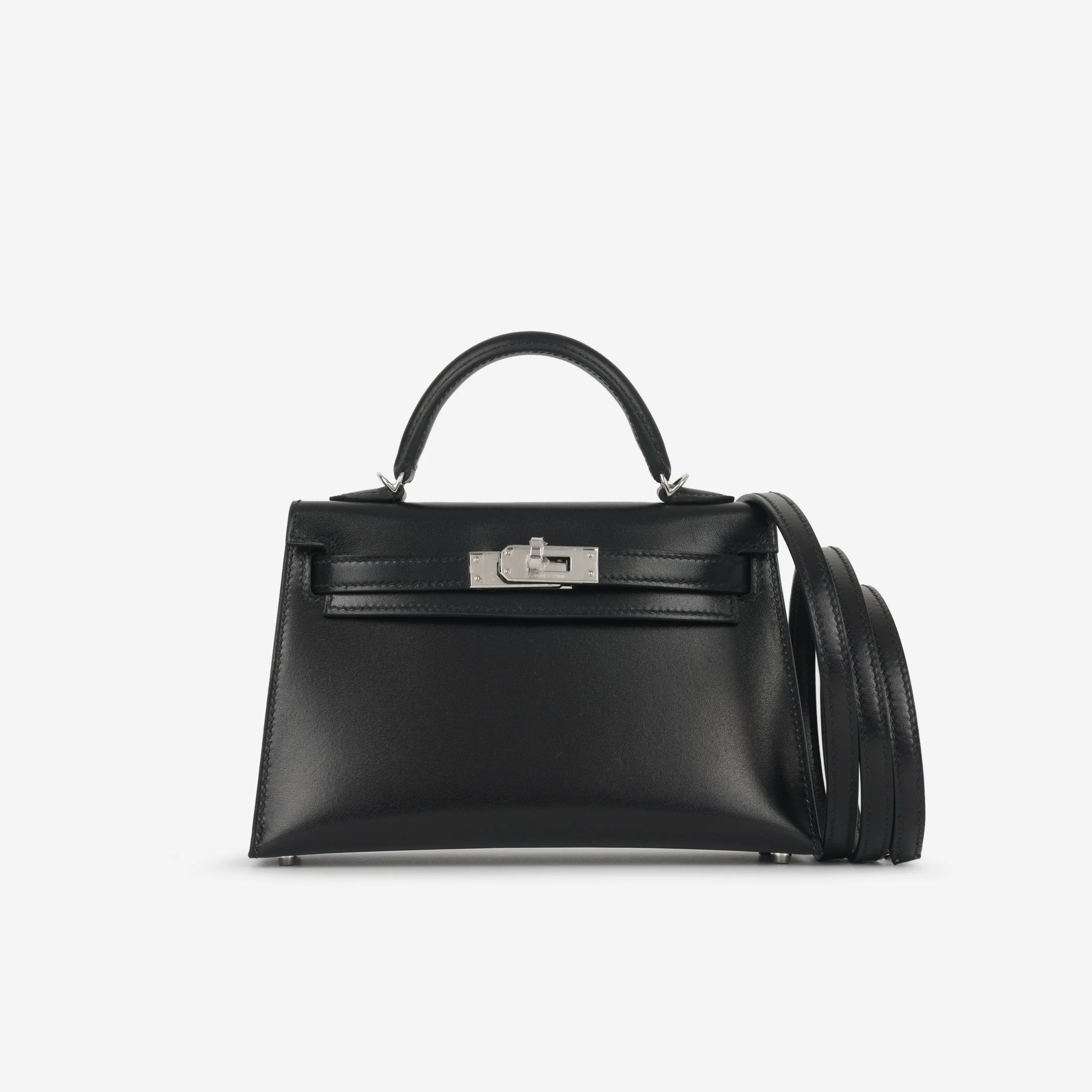 Hermès Mini Kelly - Noir Box Calf - Image 6