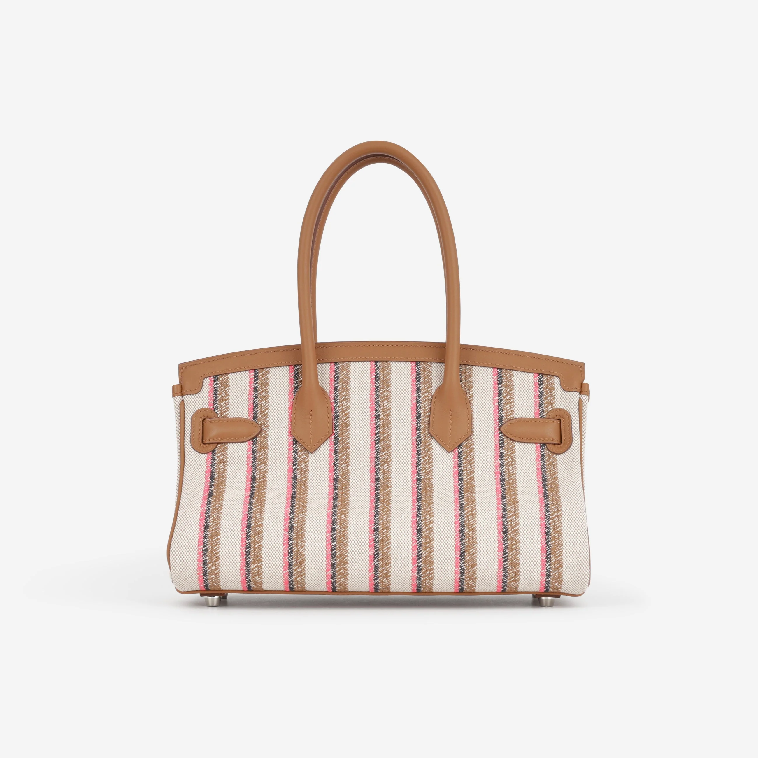 Hermès Shoulder Birkin 29 Light - Broderie Couverture Rayures / Gold Swift | Palladium Hardware - Image 3