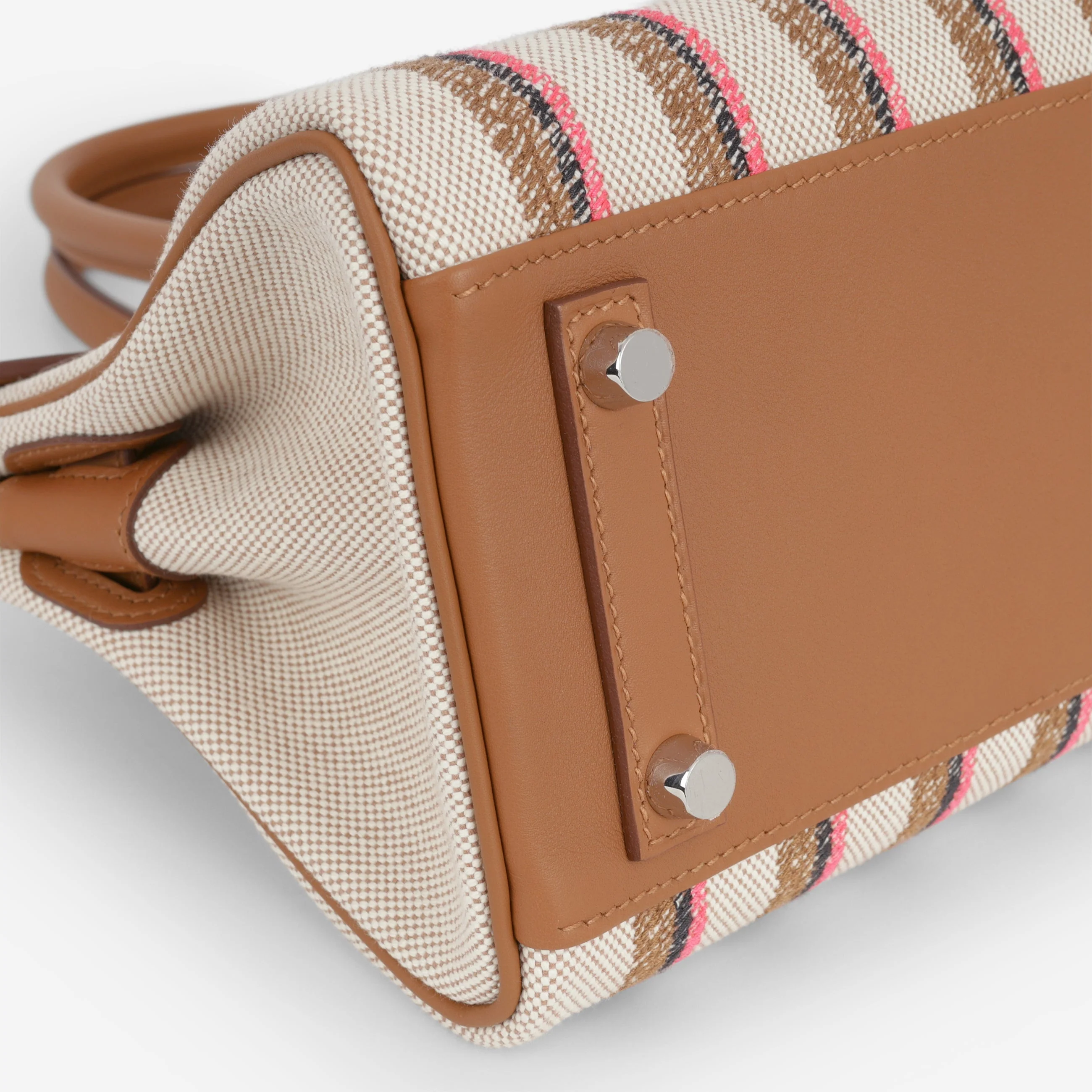 Hermès Shoulder Birkin 29 Light - Broderie Couverture Rayures / Gold Swift | Palladium Hardware - Image 5