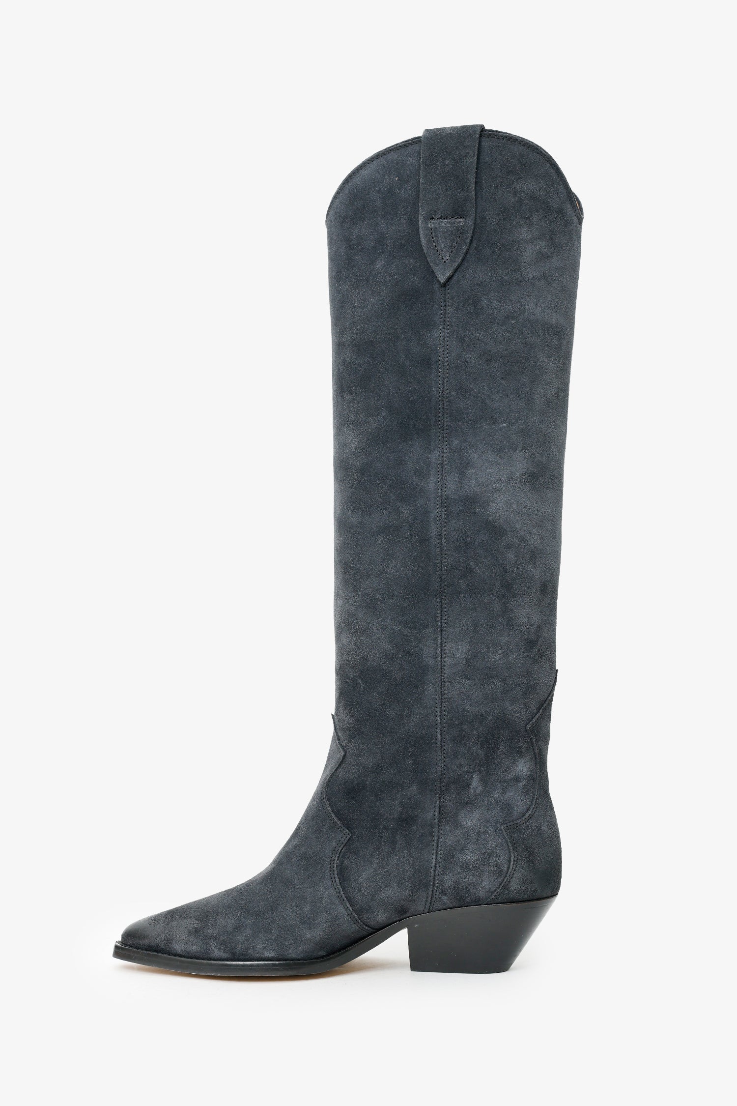 Isabel Marant Grey Suede Knee High Cowboy Boots Size 37 - Image 5