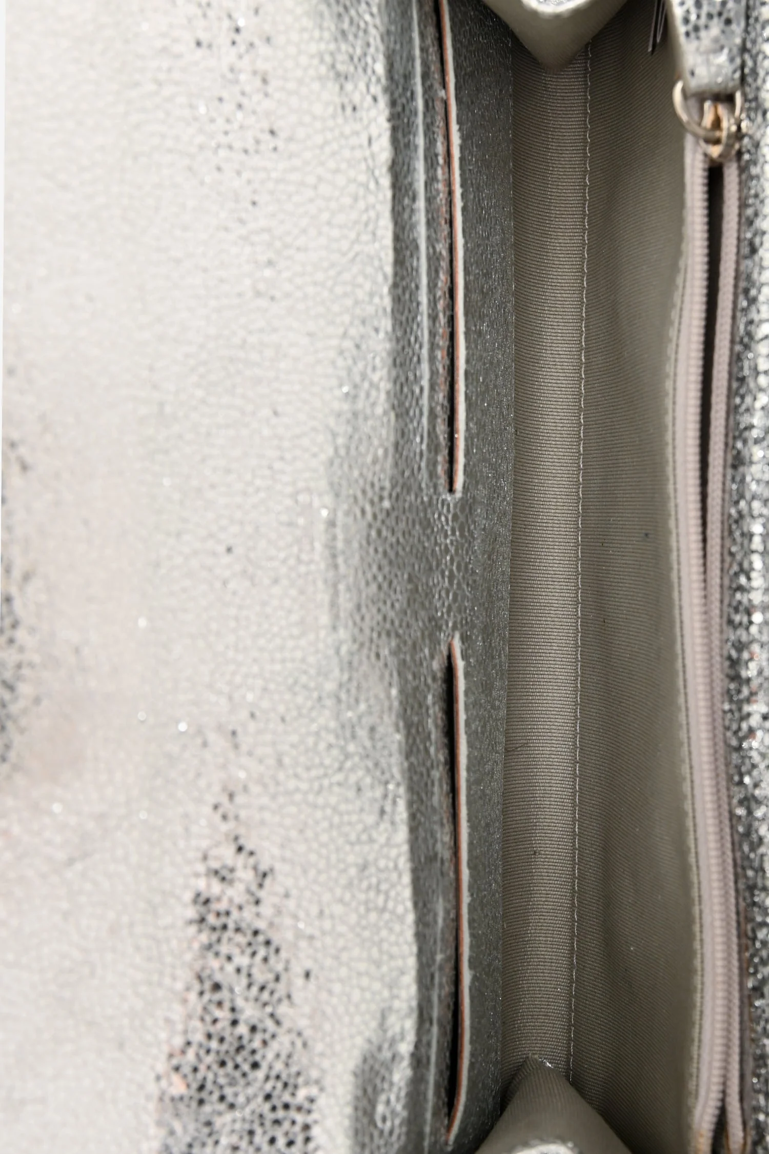 Jimmy Choo Silver Metallic Bow Embellished Evening Shoulder Bag - Image 6