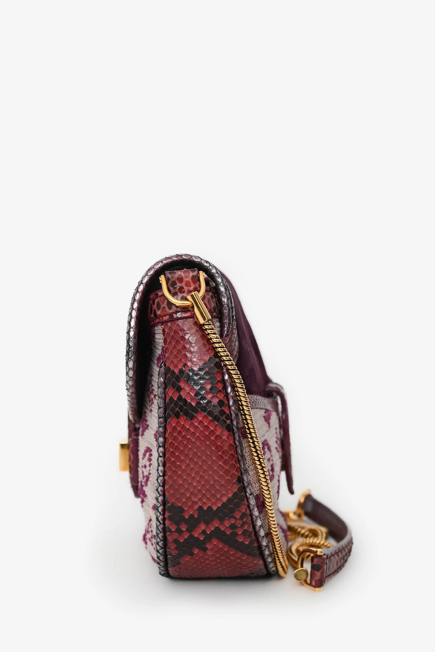 Louis Vuitton 2011 Limited Edition Purple Monogram Python Trim 'Empire Ponant' Crossbody Bag - Image 4