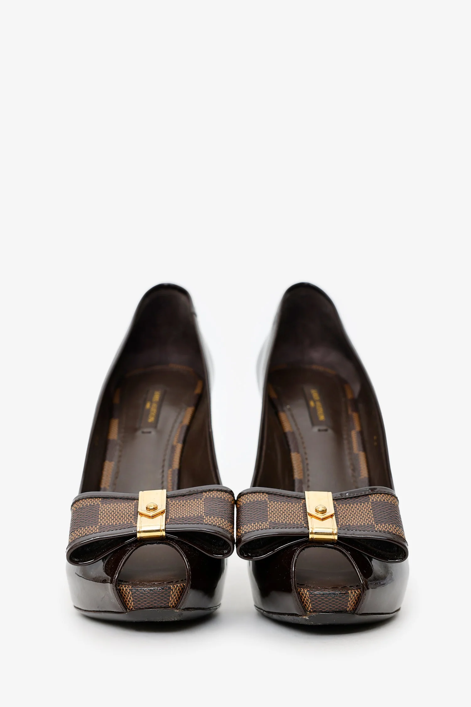 Louis Vuitton Brown Leather Open Toe Heels Size 40 - Image 3