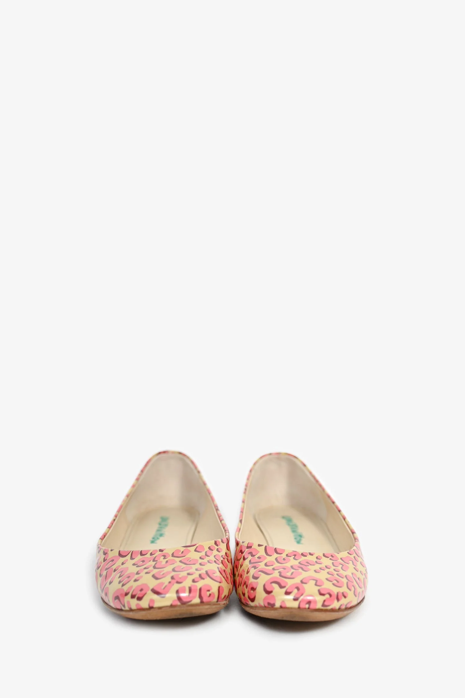 Louis Vuitton Cream/Pink Printed Ballet Flats Size 37 (As Is) - Image 3
