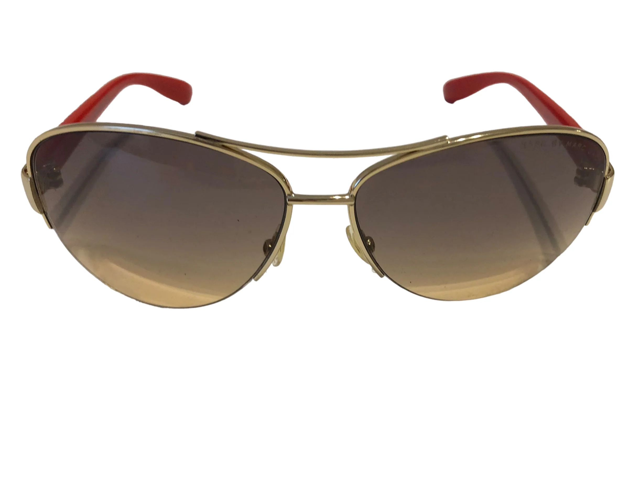Marc by Marc Jacobs Red Aviator Sunglasses - Image 9