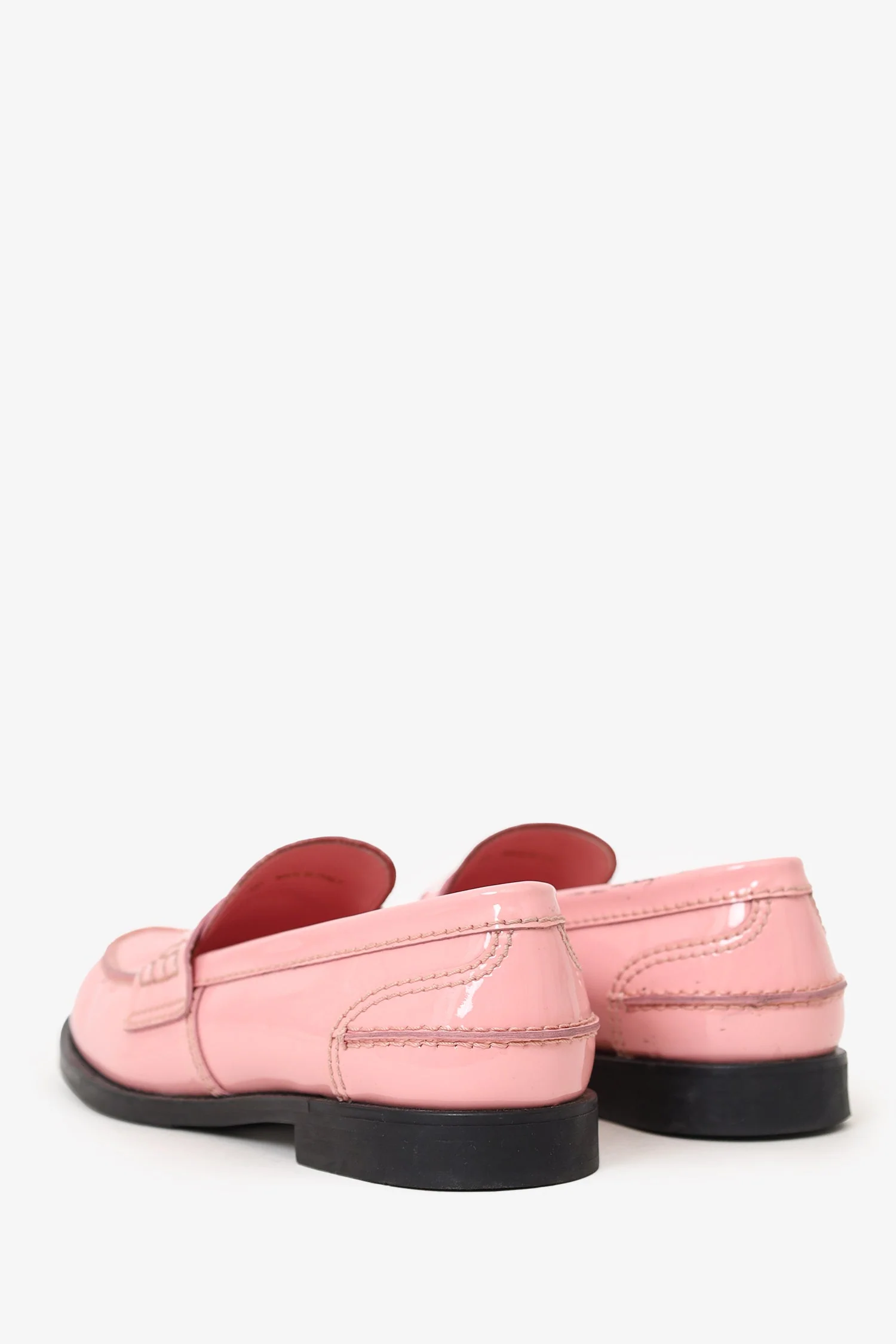 Miu Miu Pink Patent Leather Penny Loafer Size 39 - Image 4