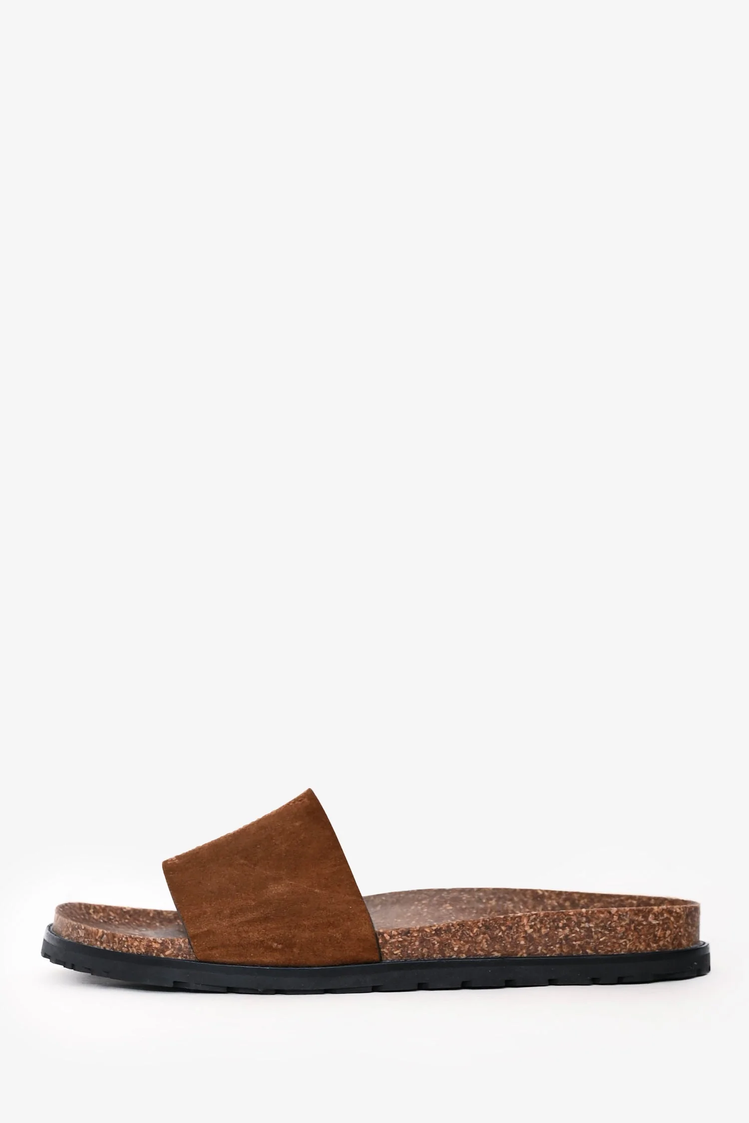 Saint Laurent Brown Suede Logo Embroidered Sandals Size 39 - Image 5