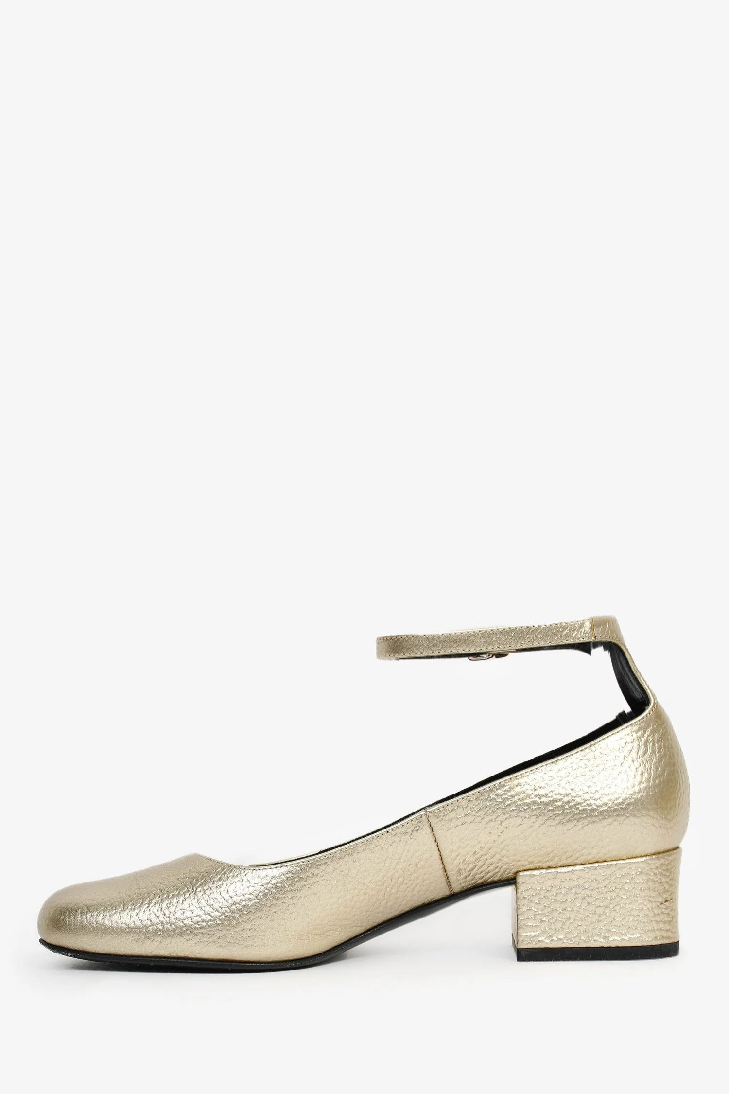 Saint Laurent Gold Mary Jane Heeled Flats Size 36 - Image 5