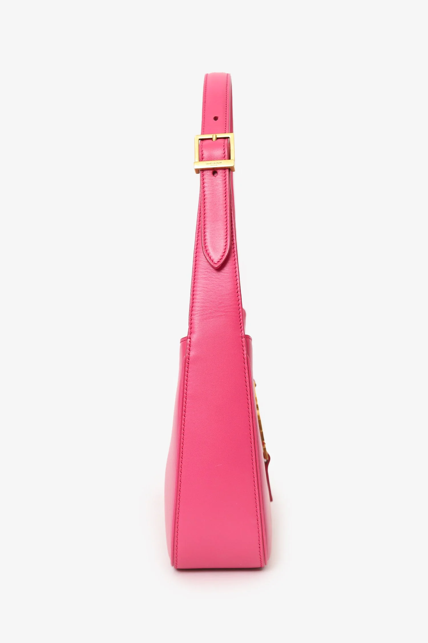 Saint Laurent Hot Pink Leather 'Le 5 à 7' Shoulder Bag - Image 4
