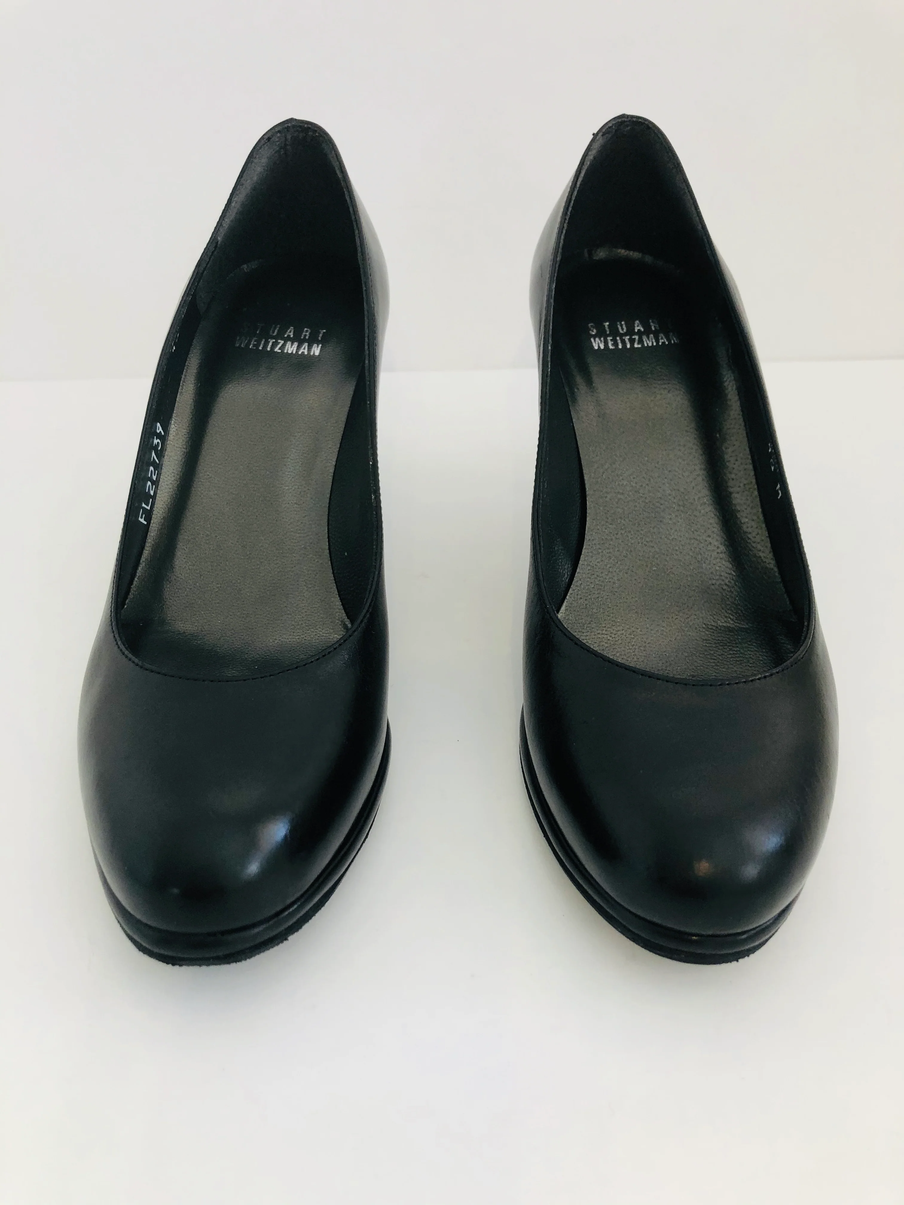 Stuart Weitzman Black Leather Heels Size 4.5 (NWT) - Image 10