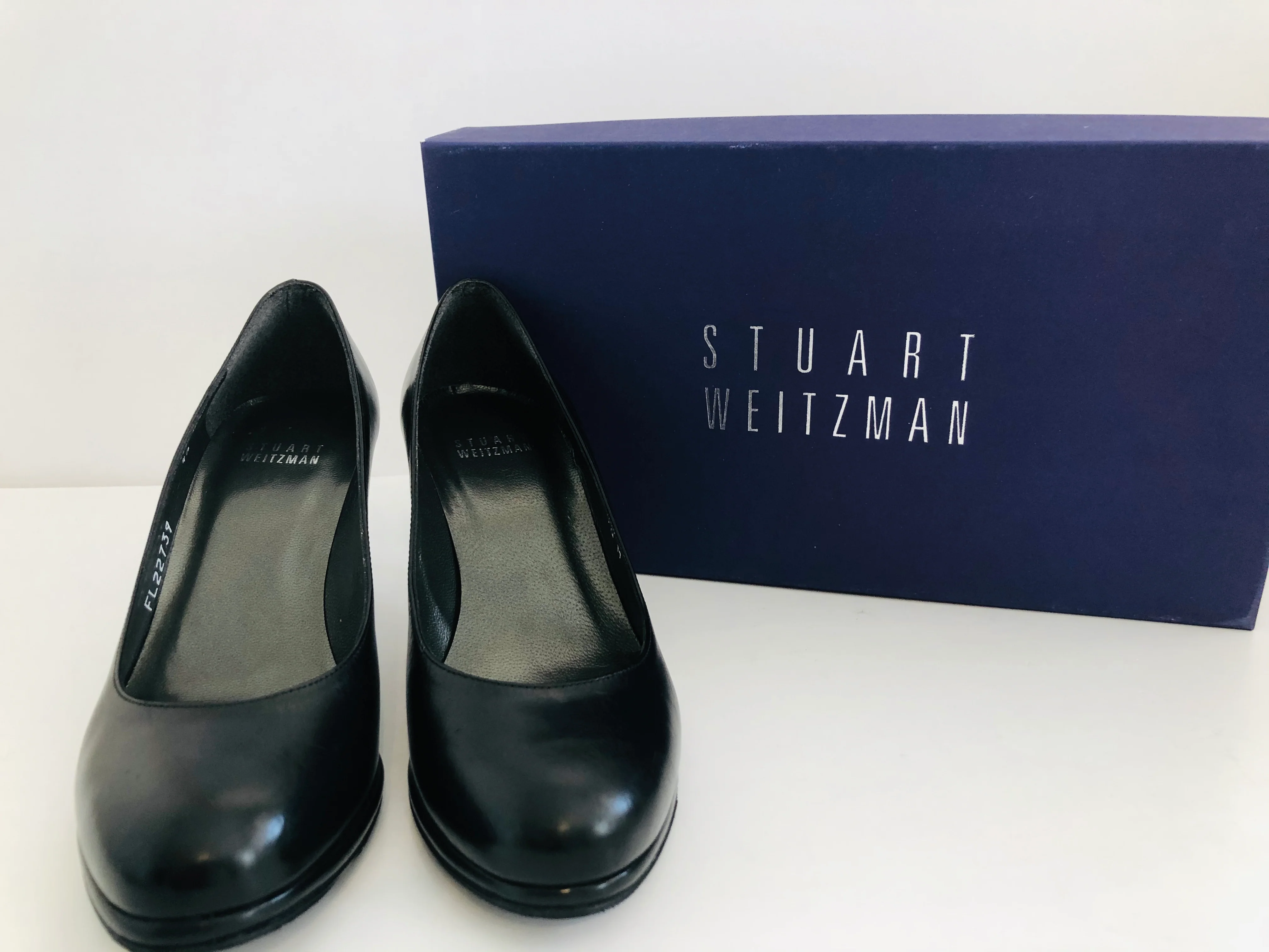 Stuart Weitzman Black Leather Heels Size 4.5 (NWT) - Image 14