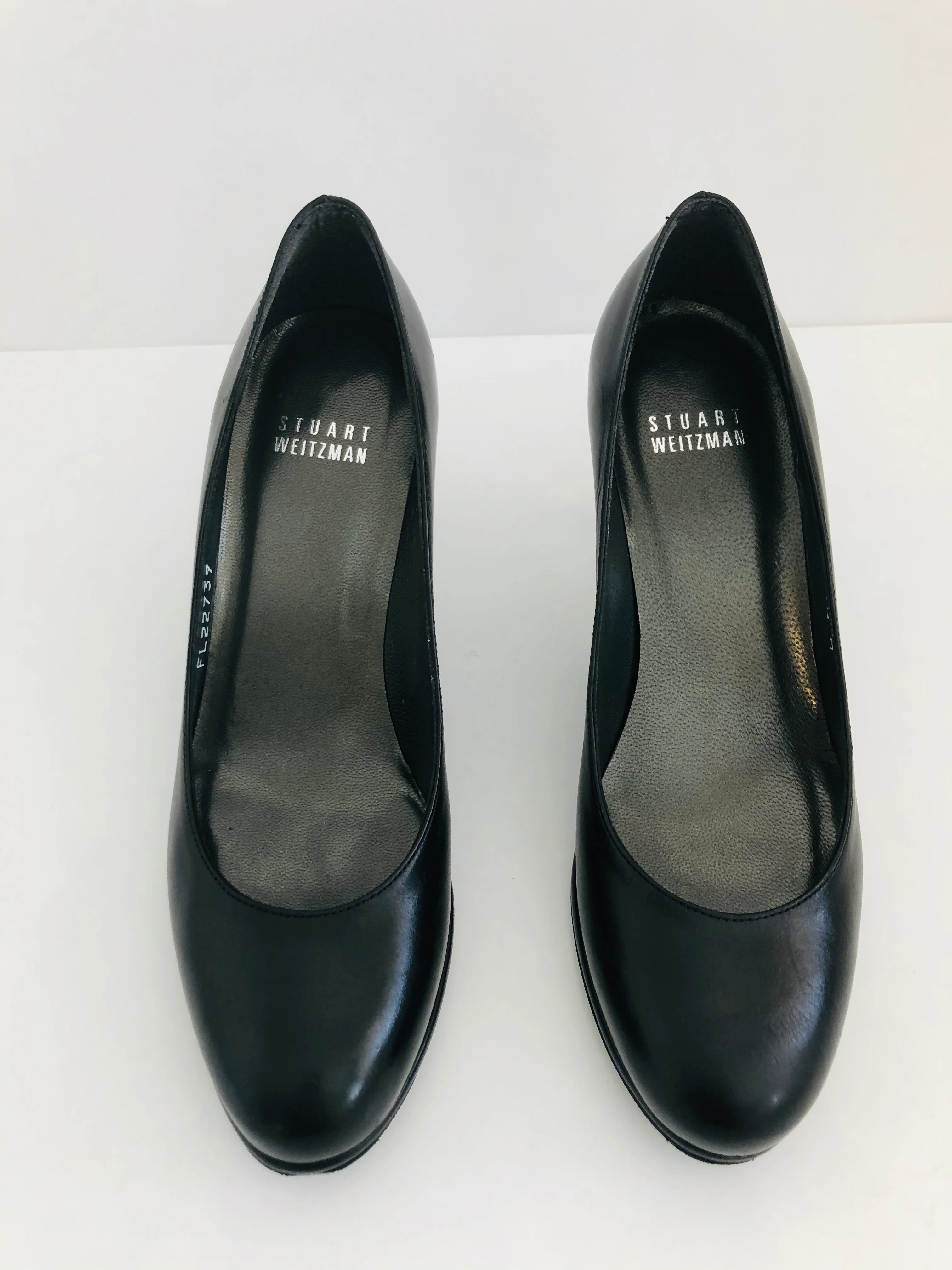 Stuart Weitzman Black Leather Heels Size 4.5 (NWT) - Image 6